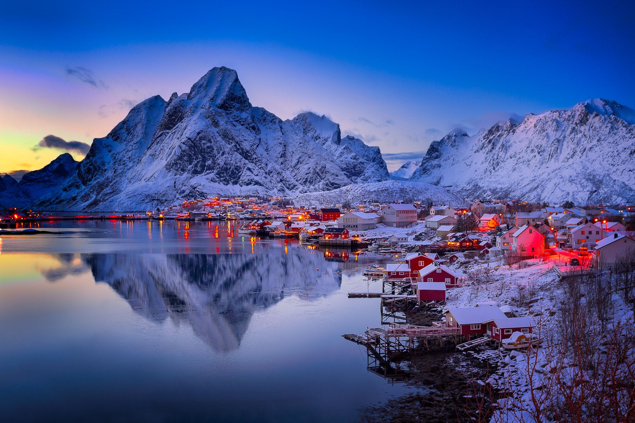 норвегия зимой красивые