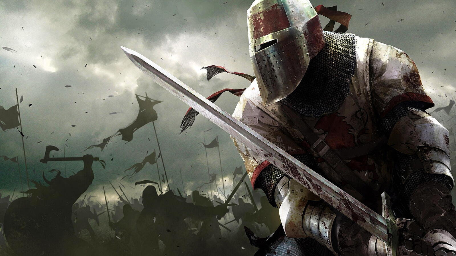 Бесплатное фото Рыцарь в бою