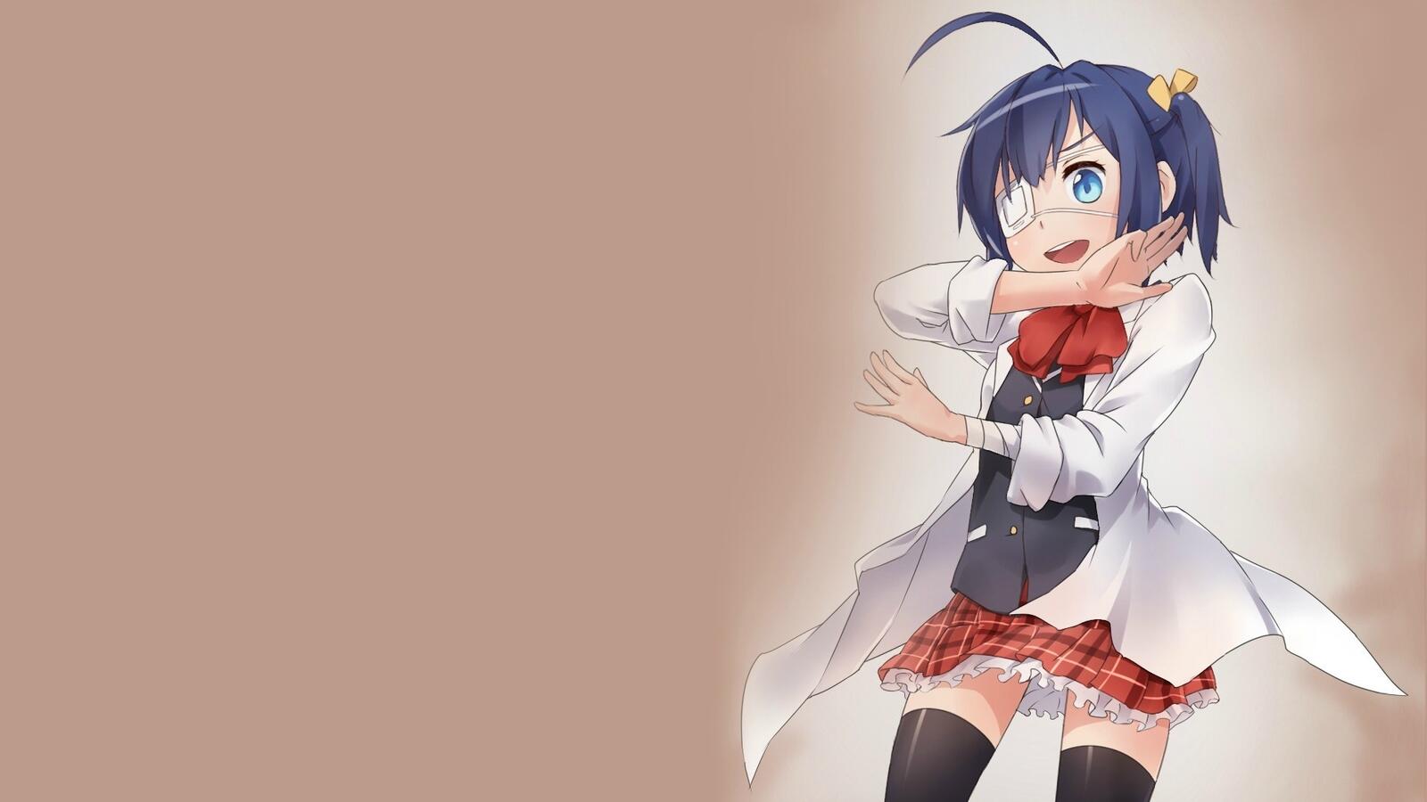 Wallpapers takanashi rikka school uniform anime on the desktop