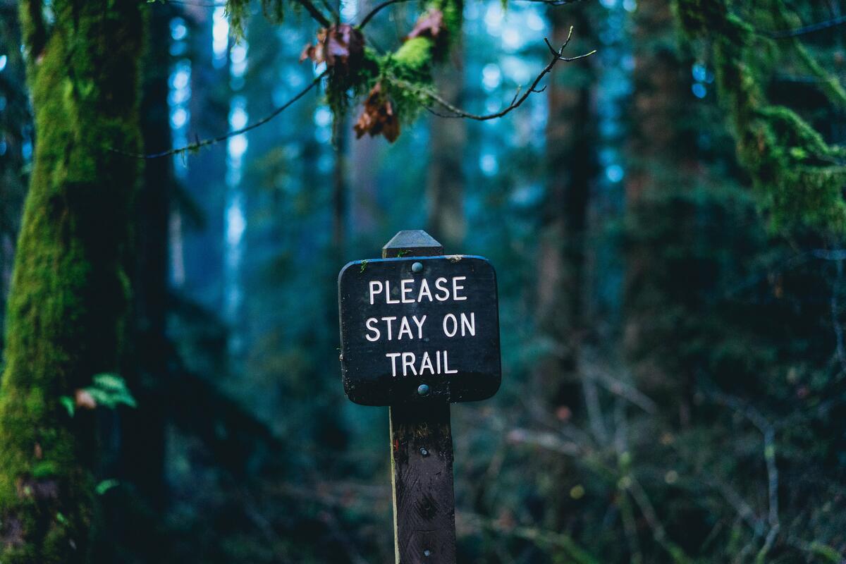 Please stay on trail