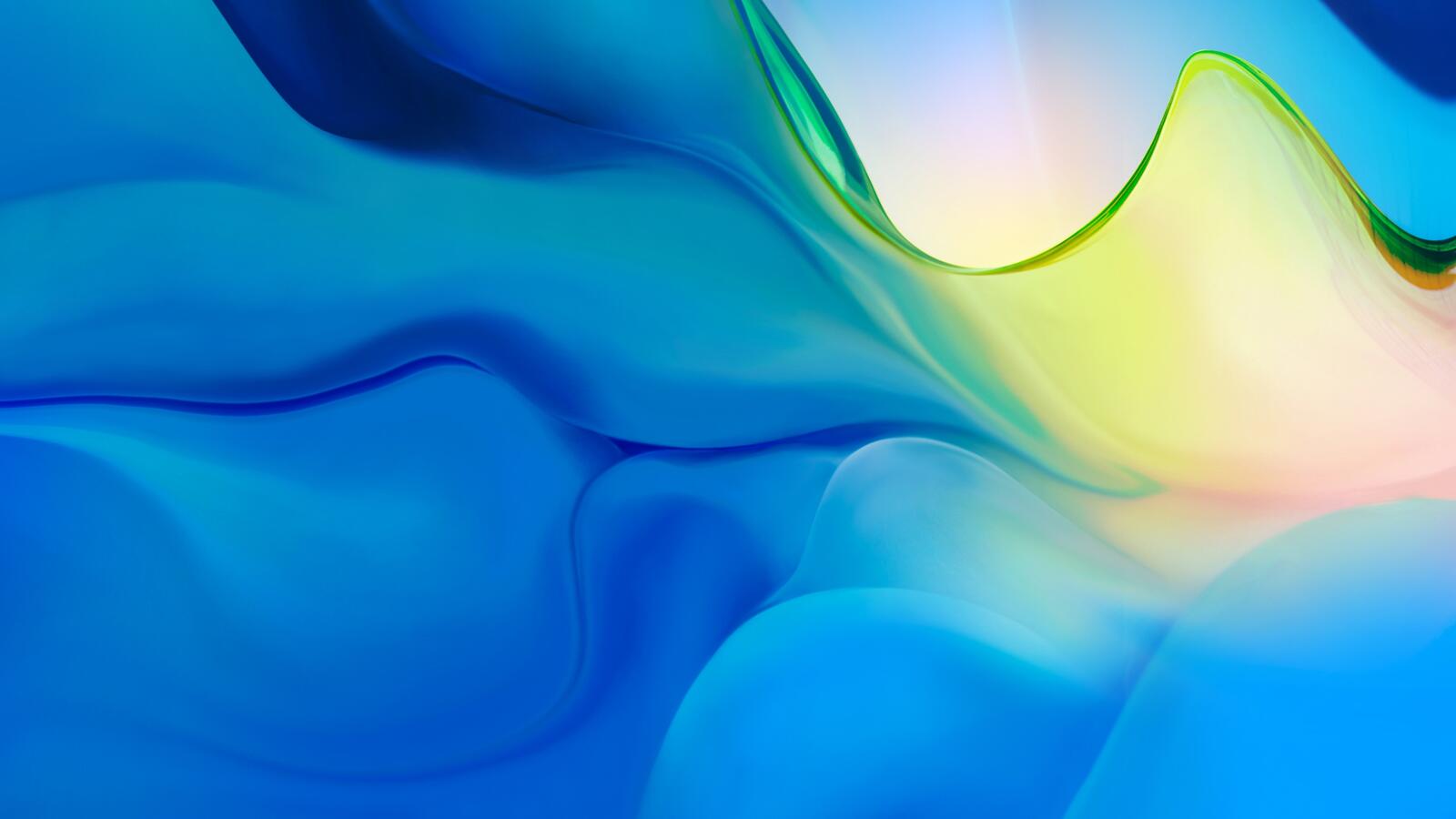 Wallpapers blue waves gradient wallpaper huawei p30 pro stock on the desktop