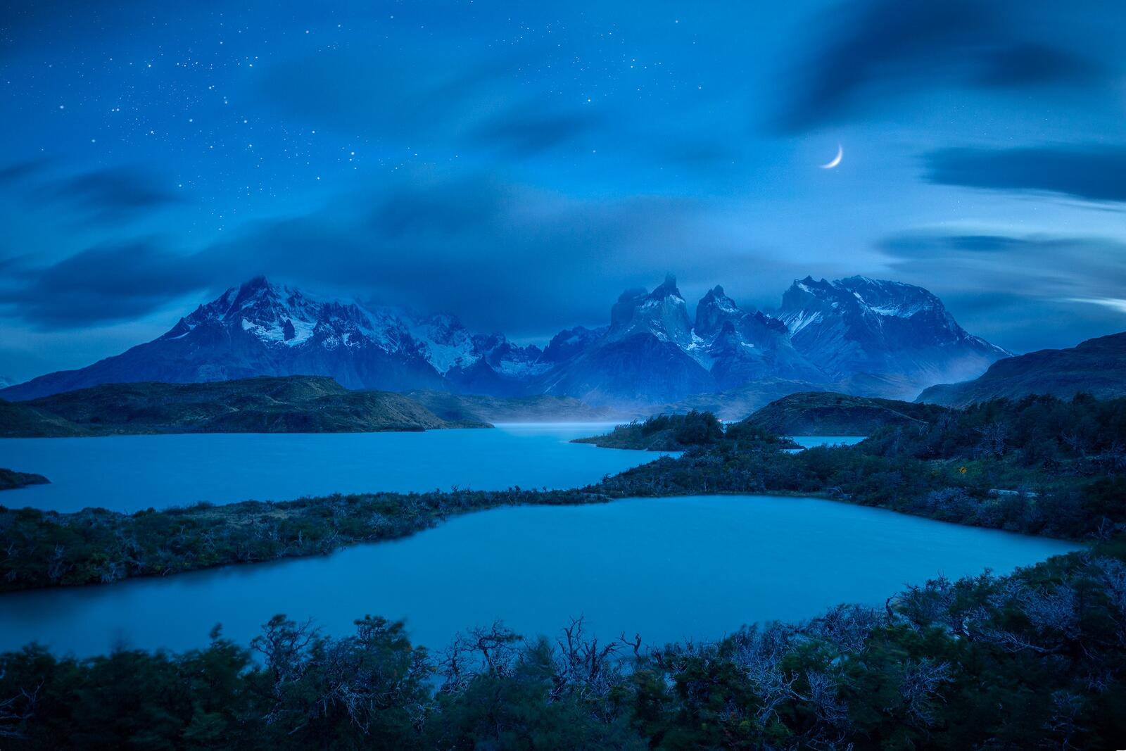 Обои Patagonia ночь озеро на рабочий стол