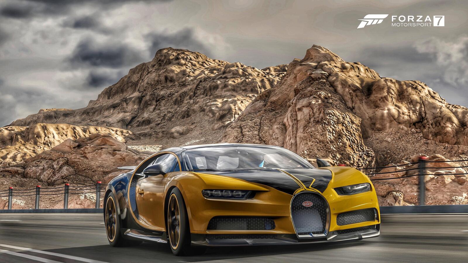 Wallpapers horizon Forza 4 Bugatti supercars on the desktop