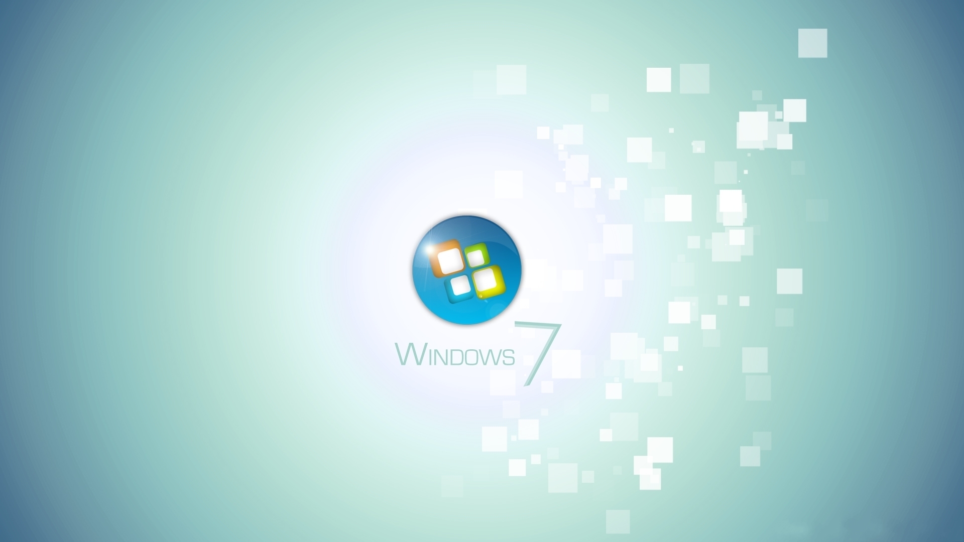 Wallpapers logo Windows 7 screenshot on the desktop