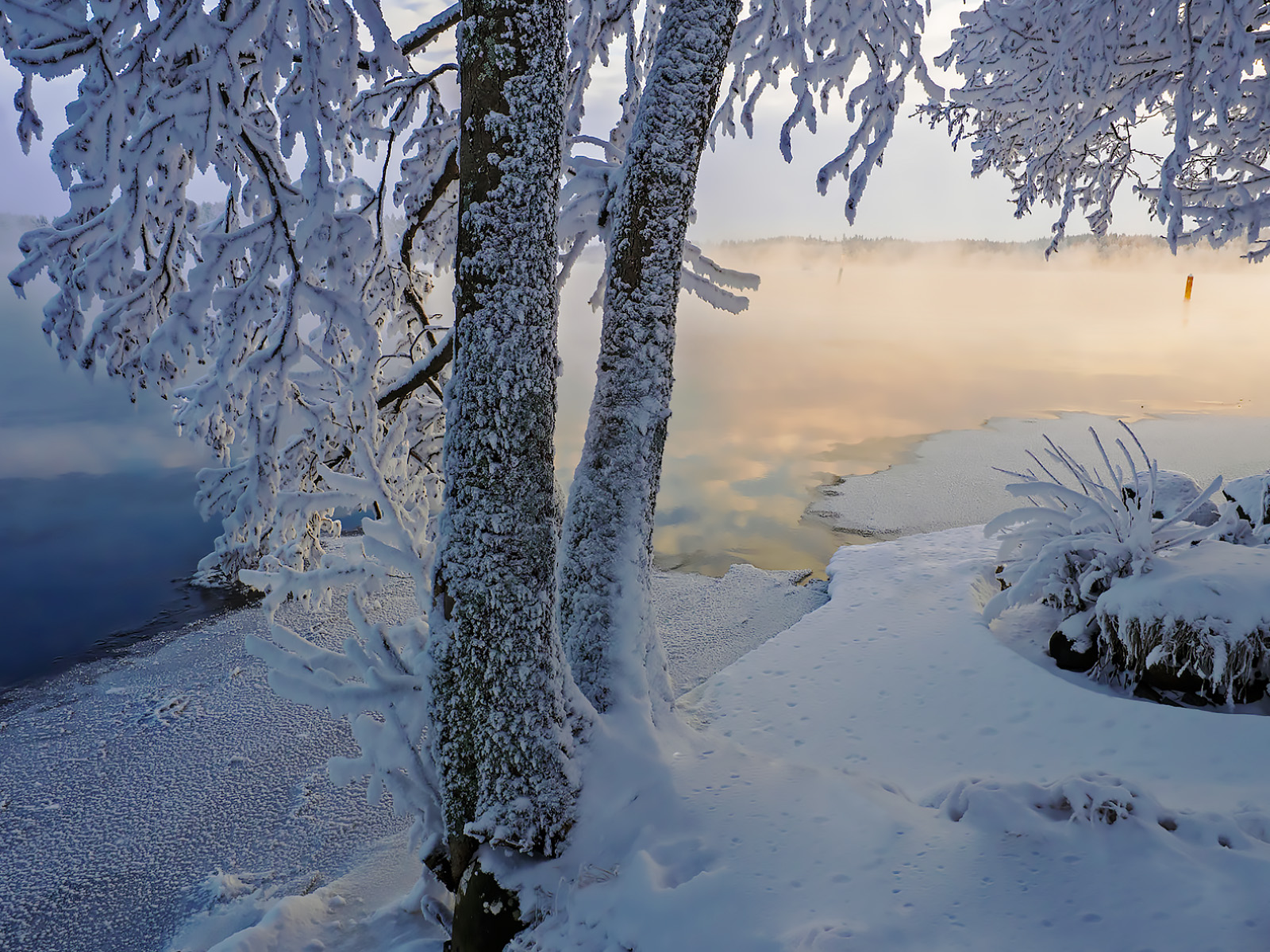 Обои пейзаж озеро Сайма Финляндия на рабочий стол