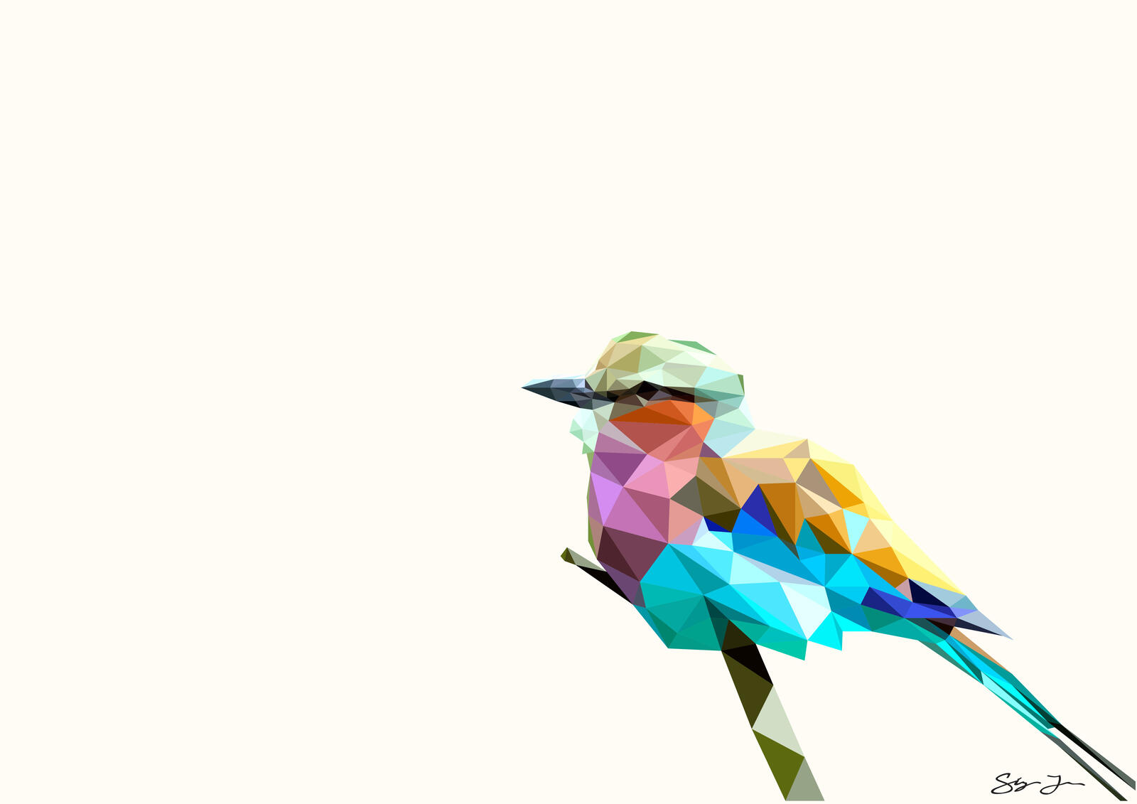 Wallpapers bird rainbow artist on the desktop