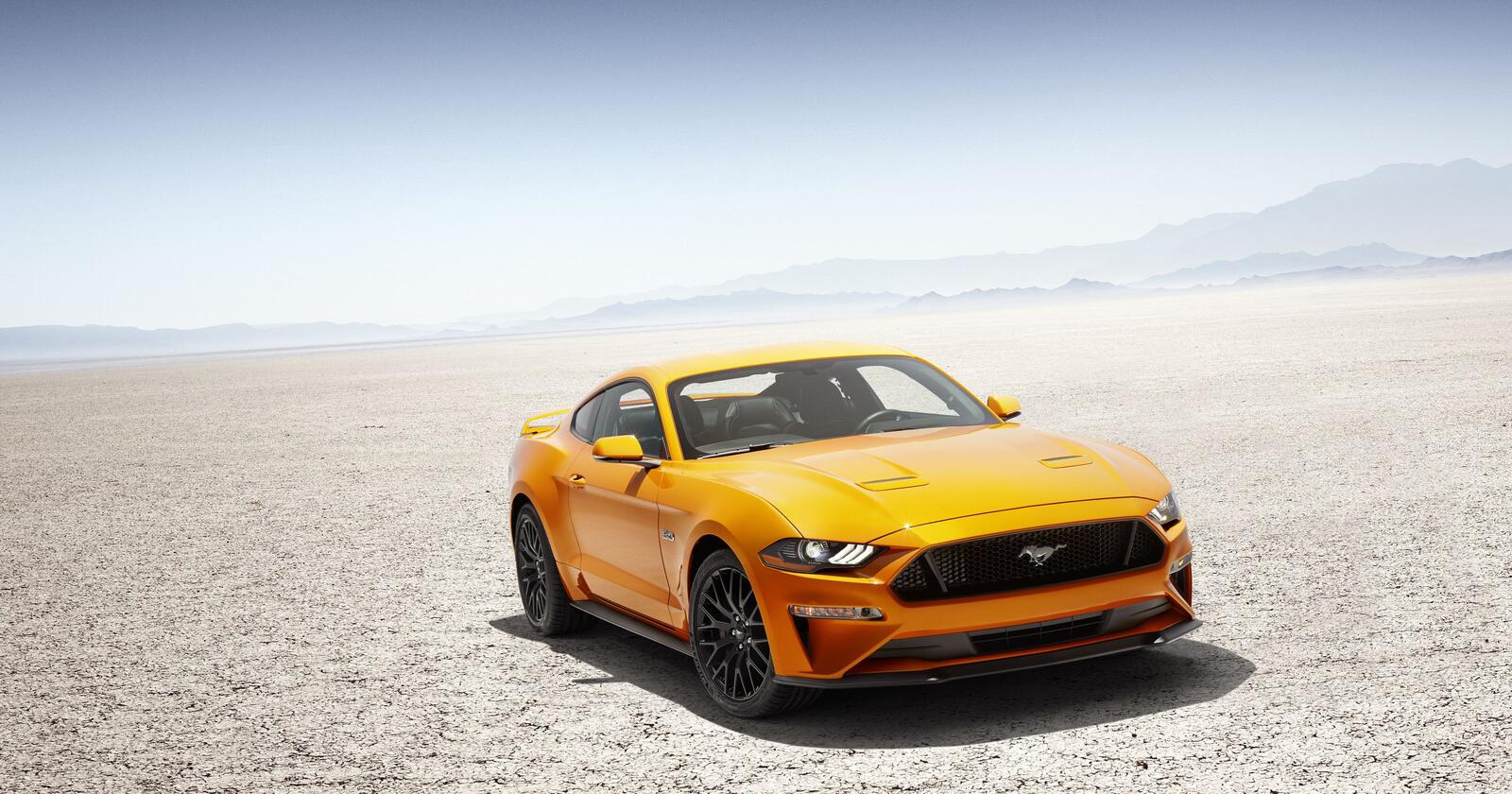 Wallpapers cars yellow car Ford Mustang on the desktop