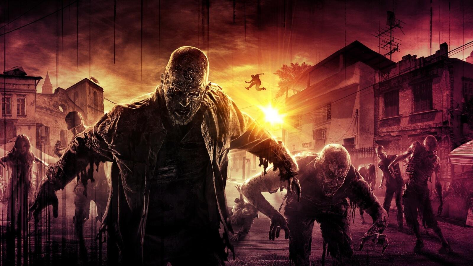 Wallpapers zombies sunset wallpaper dying light on the desktop