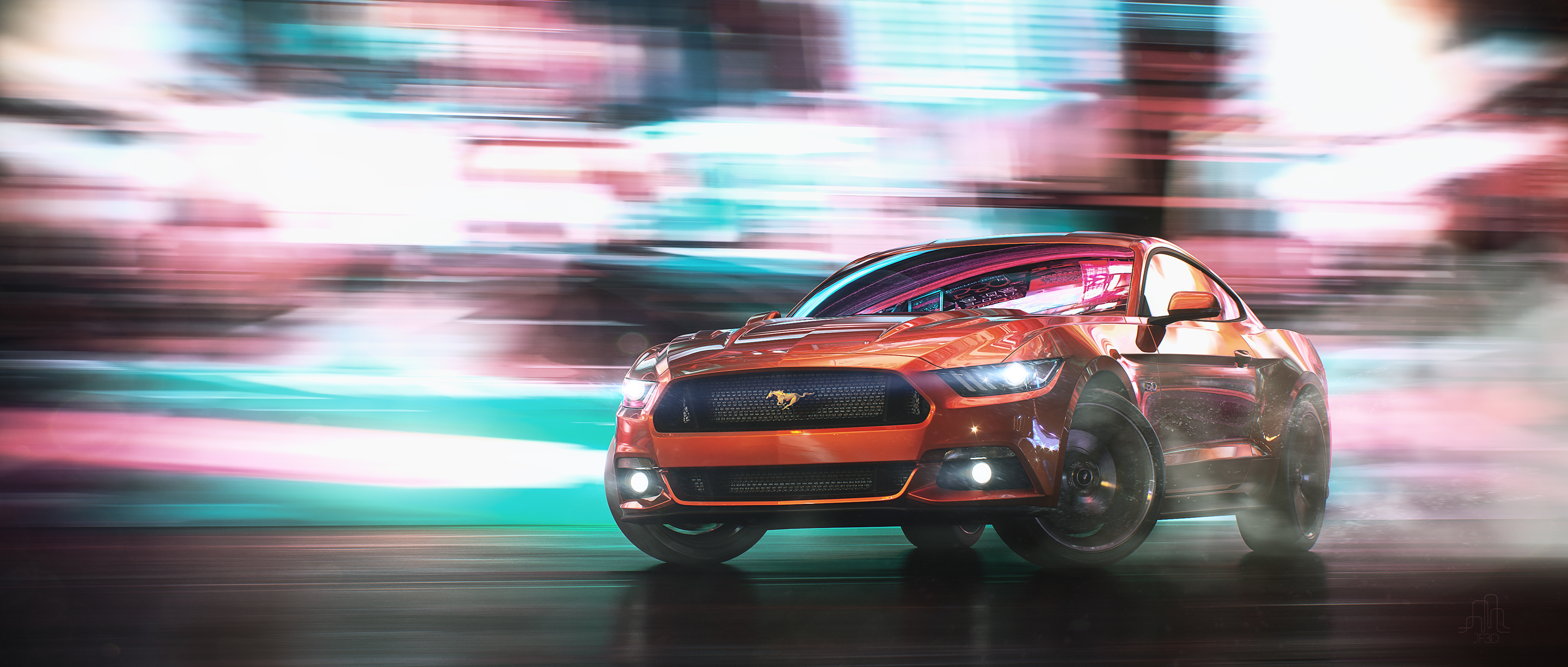 Wallpapers Ford Mustang drift Ford on the desktop