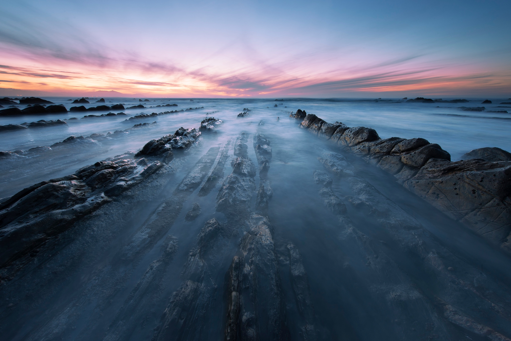 Фото бесплатно обои камни, море, закат