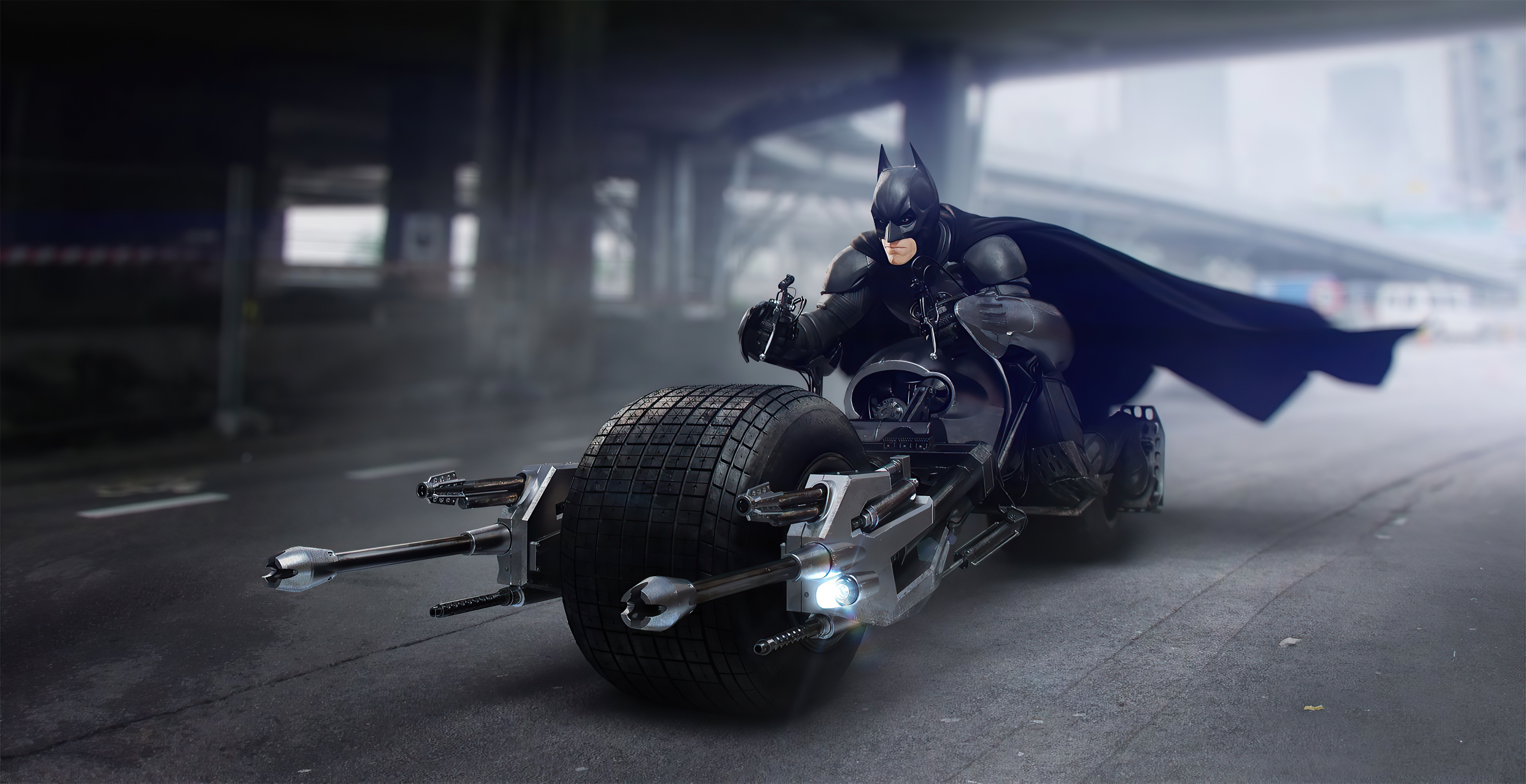 Обои Бэтмен супергерои мотоцикл на рабочий стол