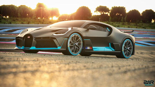 Bugatti Divo солнечным днем