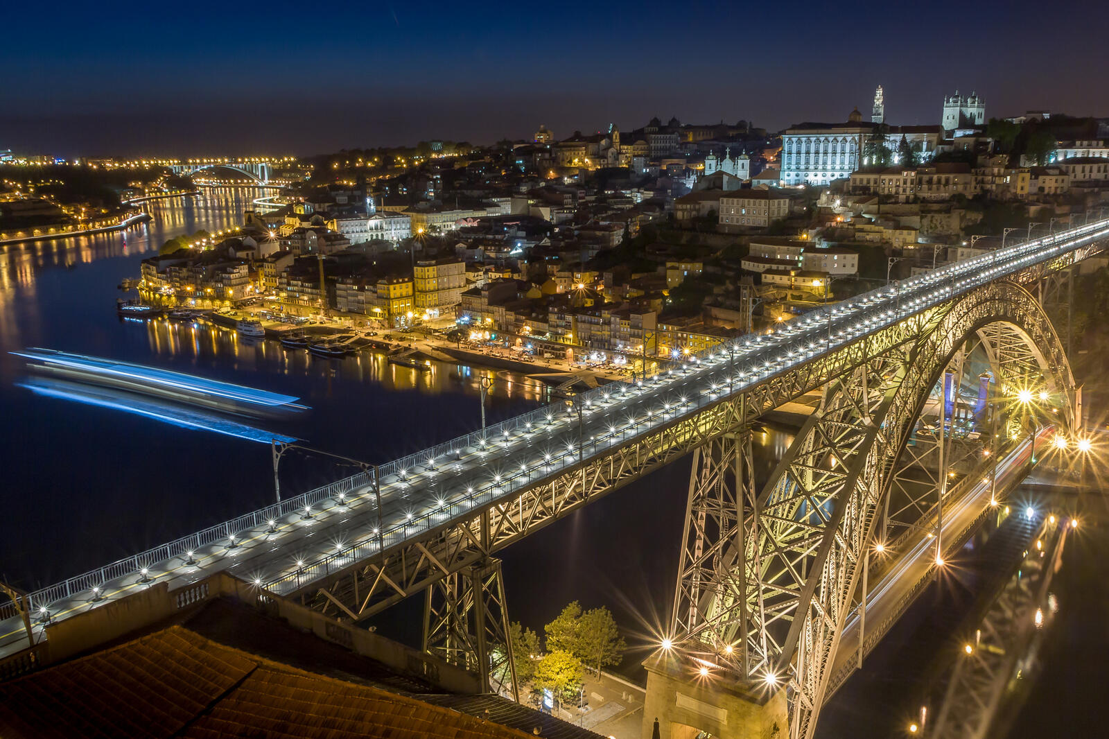 Обои освещение Португалия город на рабочий стол