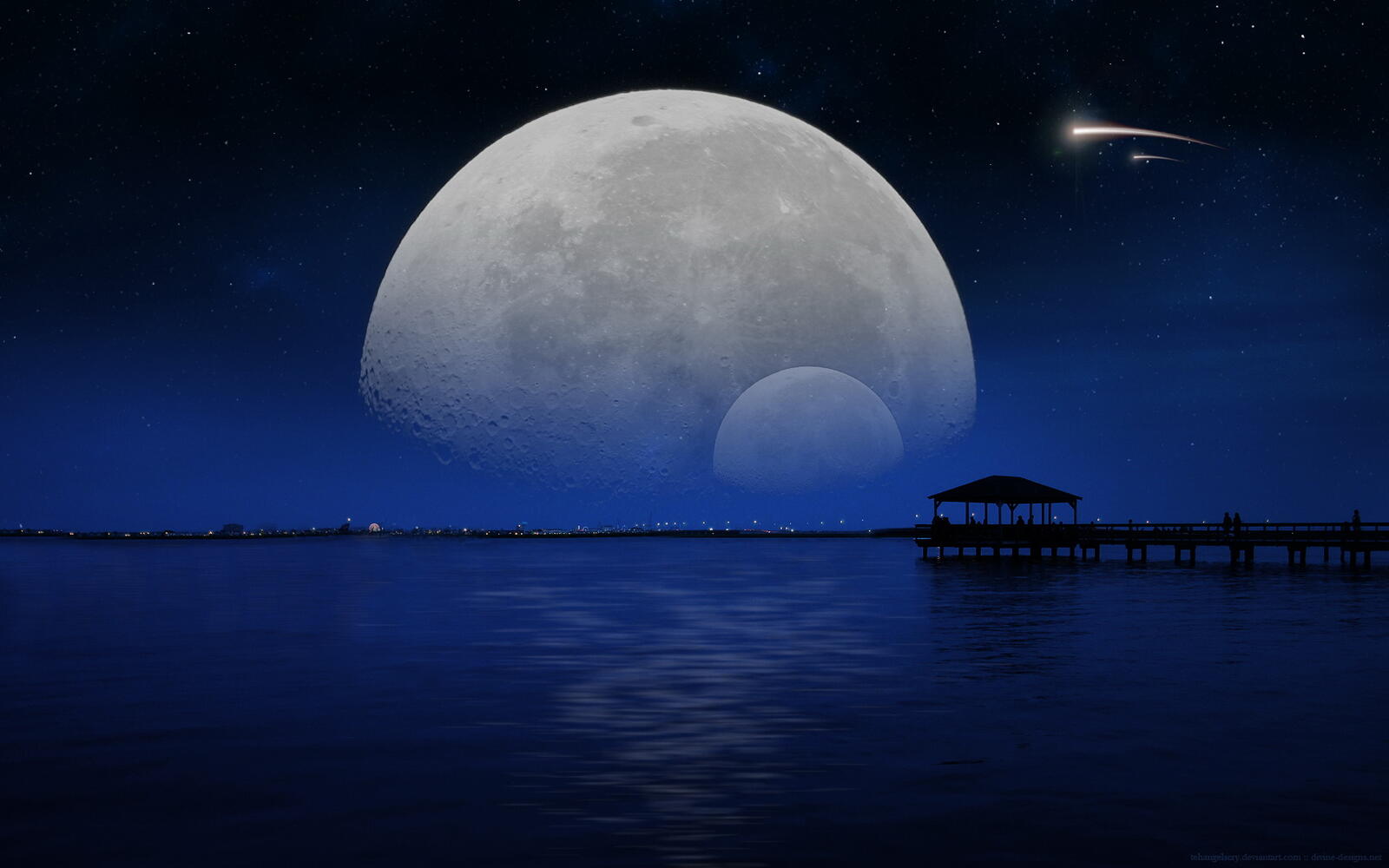 Бесплатное фото Лунная ночь