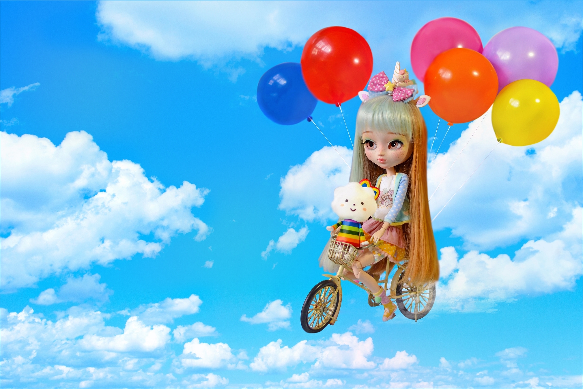 Wallpapers doll toy sky on the desktop