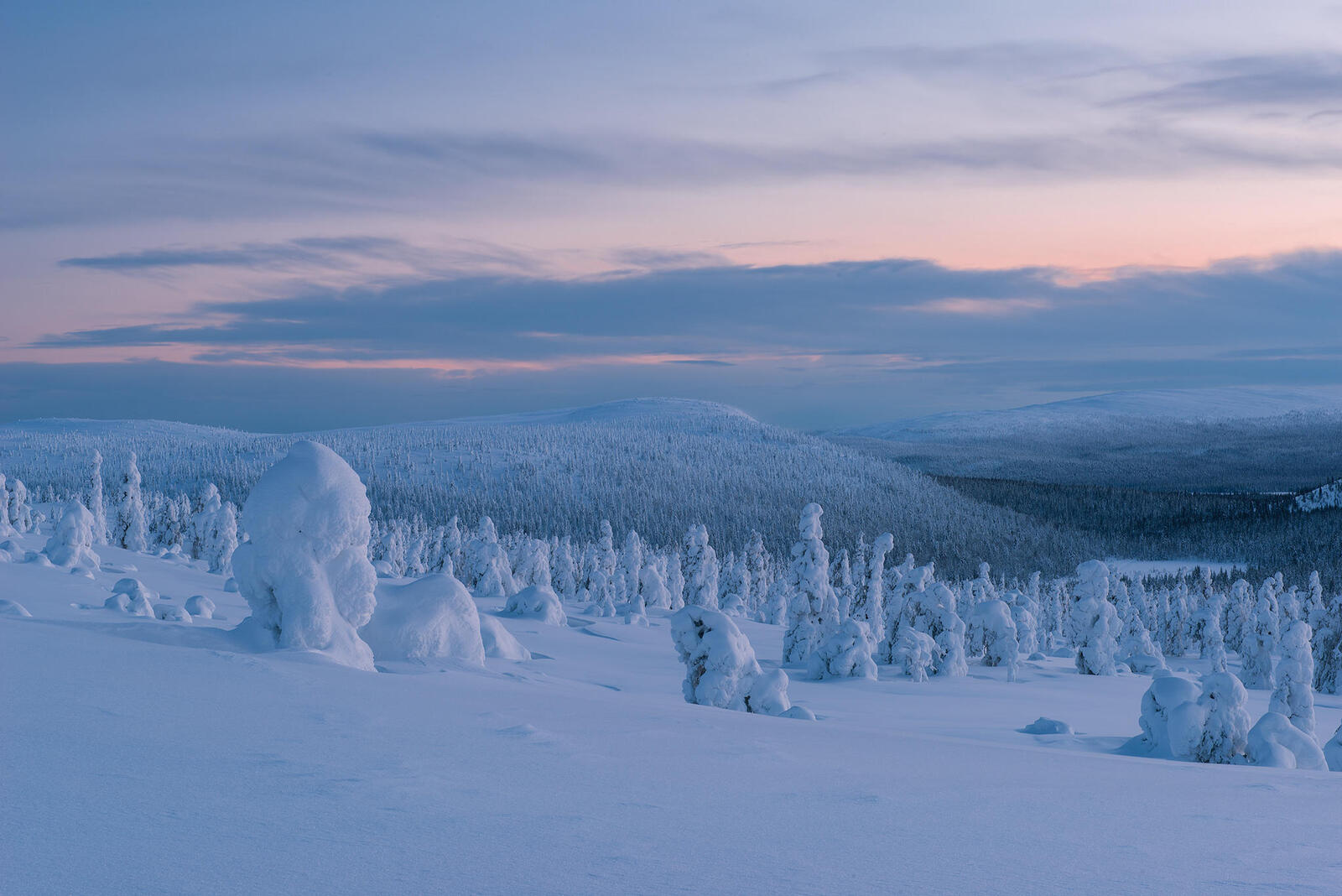 Wallpapers landscape snowdrifts Lapland on the desktop