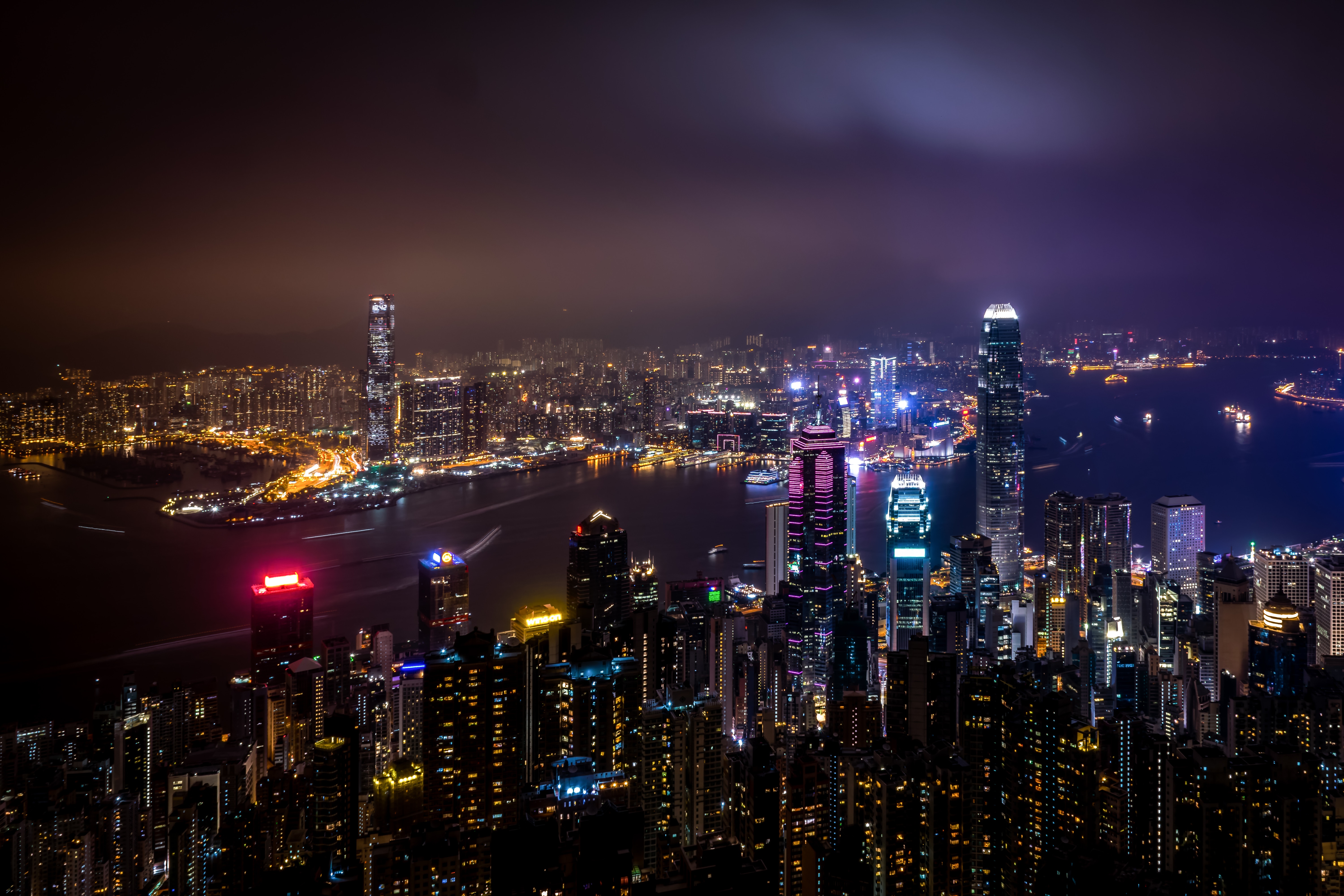 Ночной Гонконг (Китай)