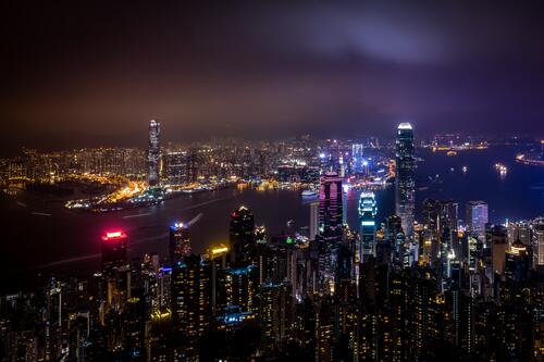Ночной Гонконг (Китай)