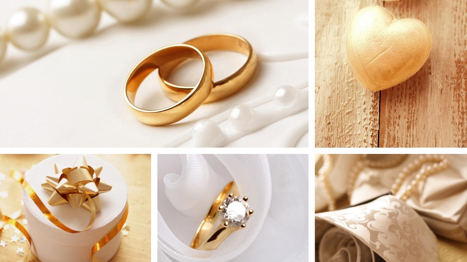 Обои кольца свадьба украшение на рабочий стол