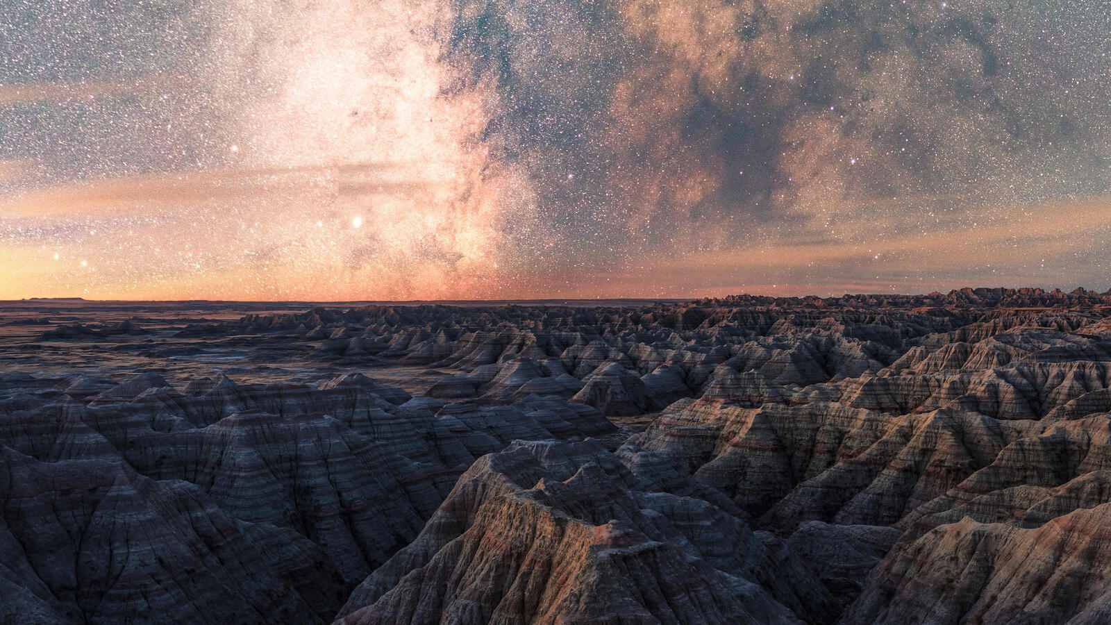 Wallpapers Milky Way landscapes sky on the desktop