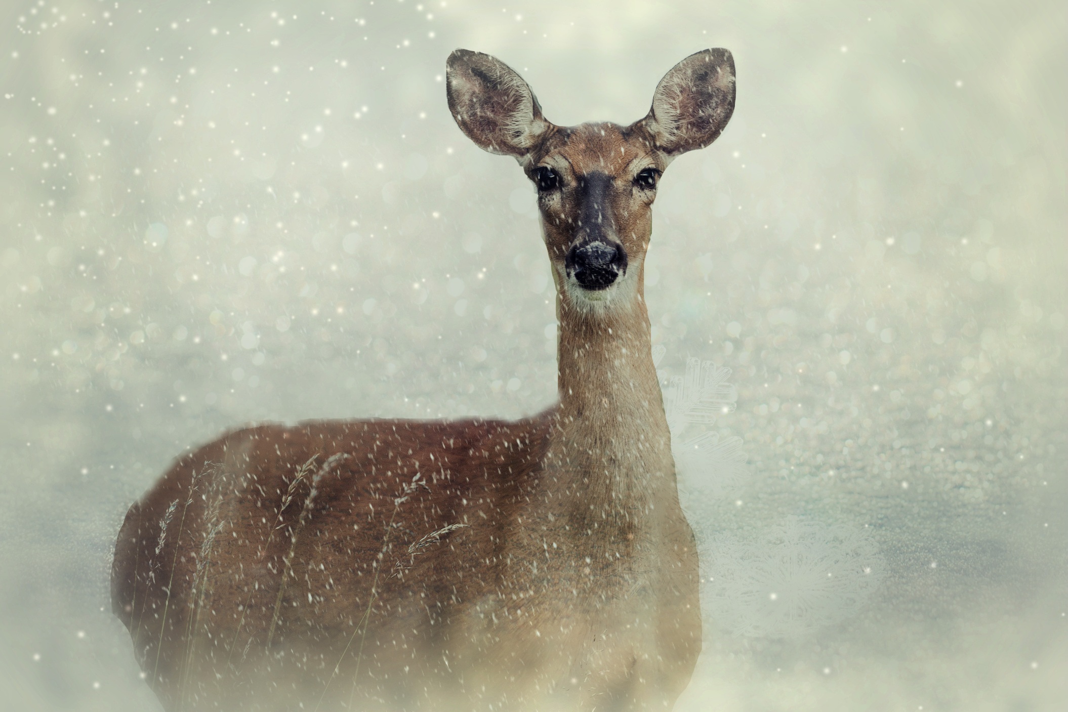Photo free roe deer, deer, close-up