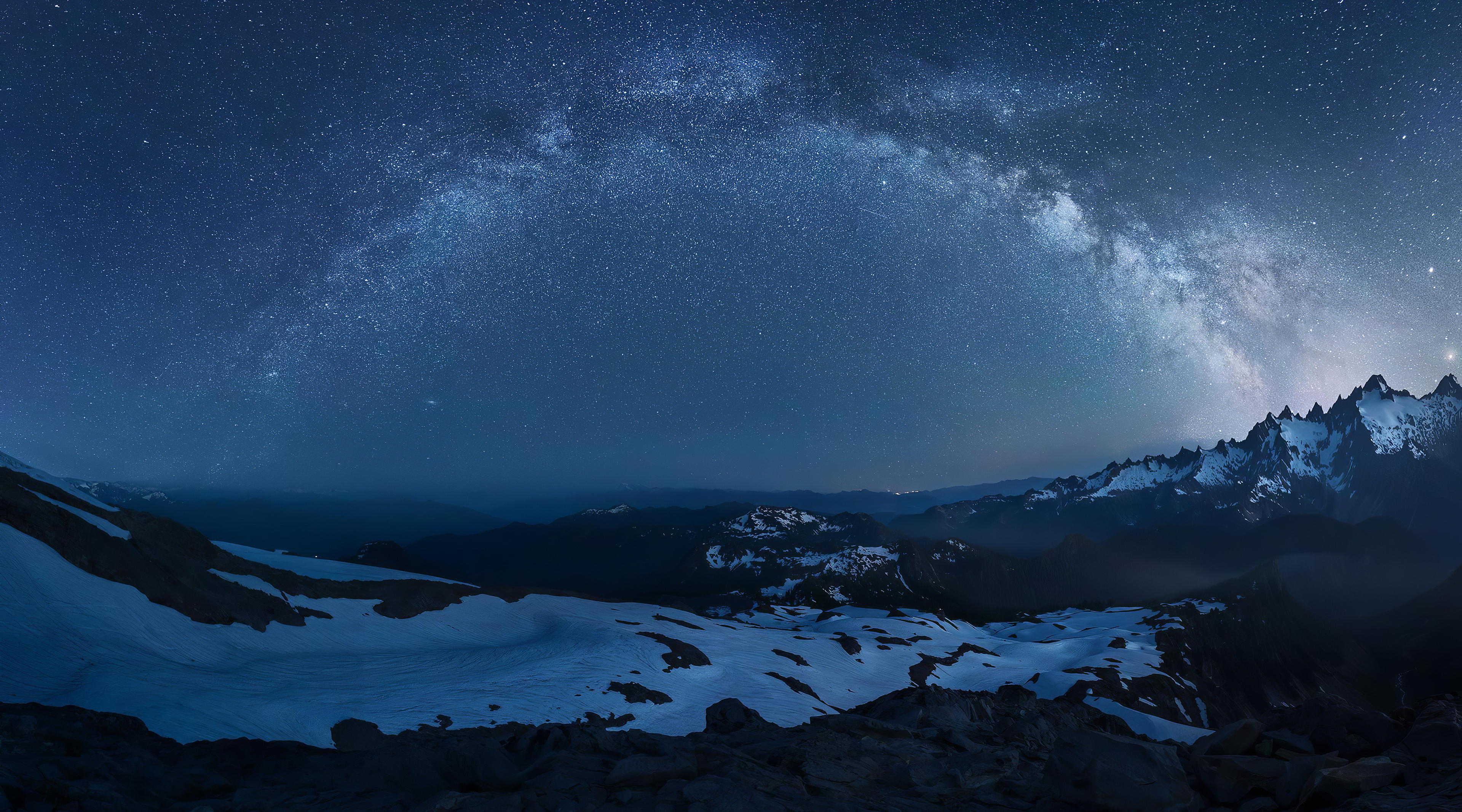 Бесплатное фото Млечный путь в виде радуги