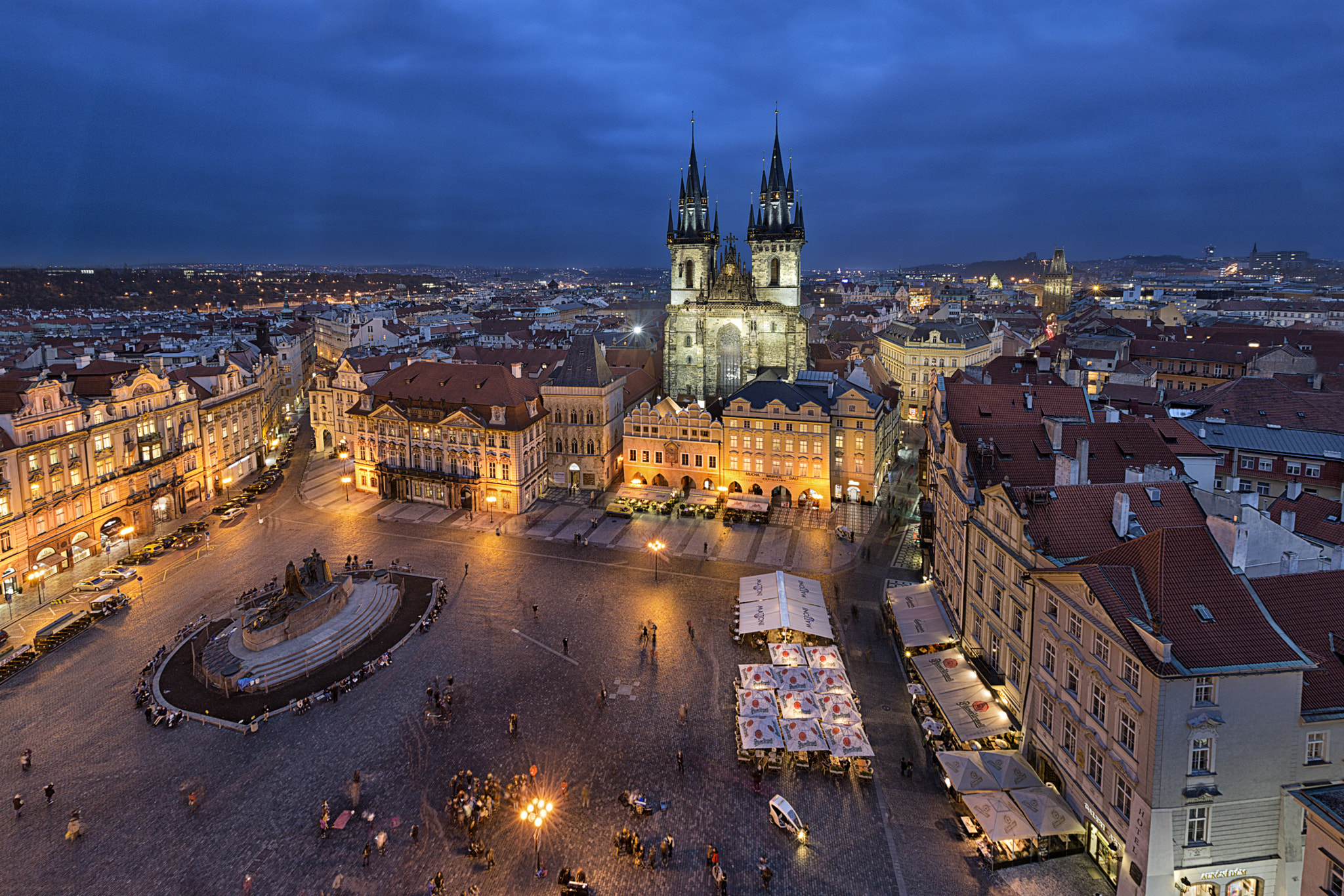 Обои Czech Republic освещение ночь на рабочий стол