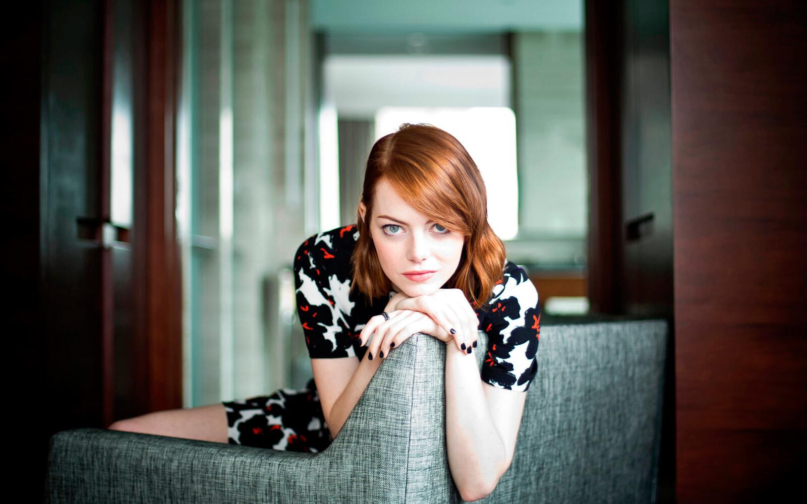 Wallpapers Emma Stone red hair celebrities on the desktop