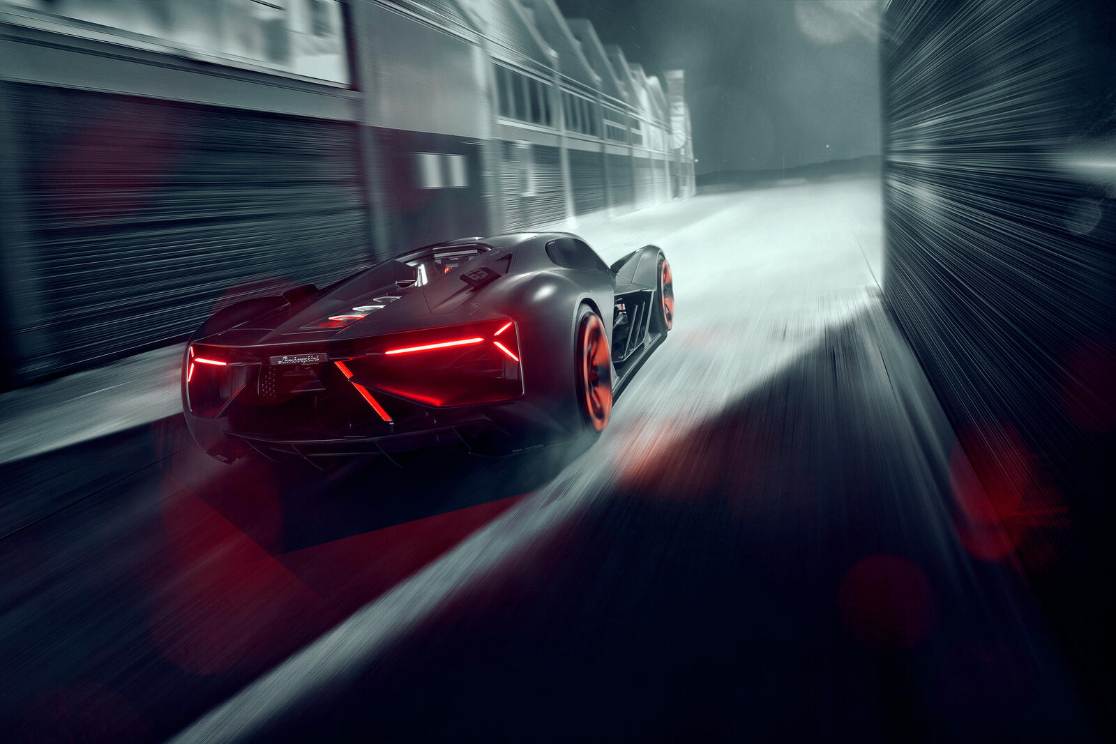 Wallpapers Lamborghini Terzo Millennio Concept Cars in move on the desktop
