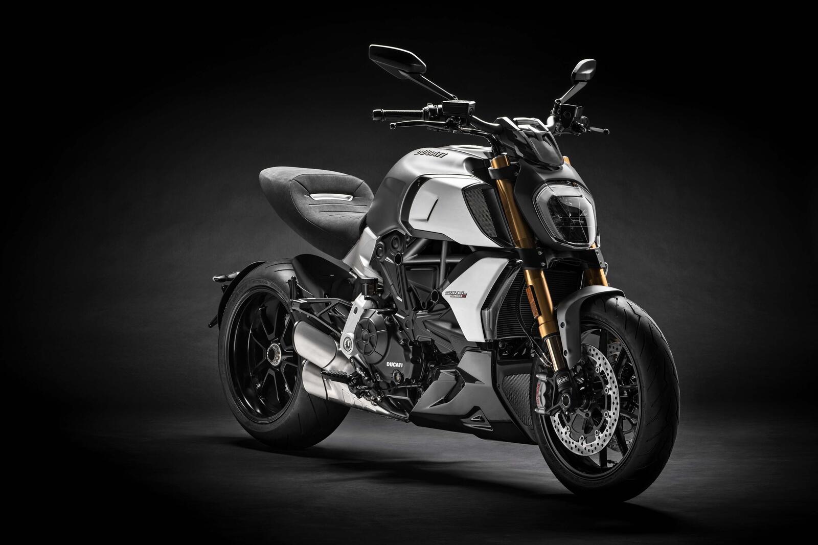 Wallpapers Ducati Diavel in 1260 s white motorcycle on the desktop