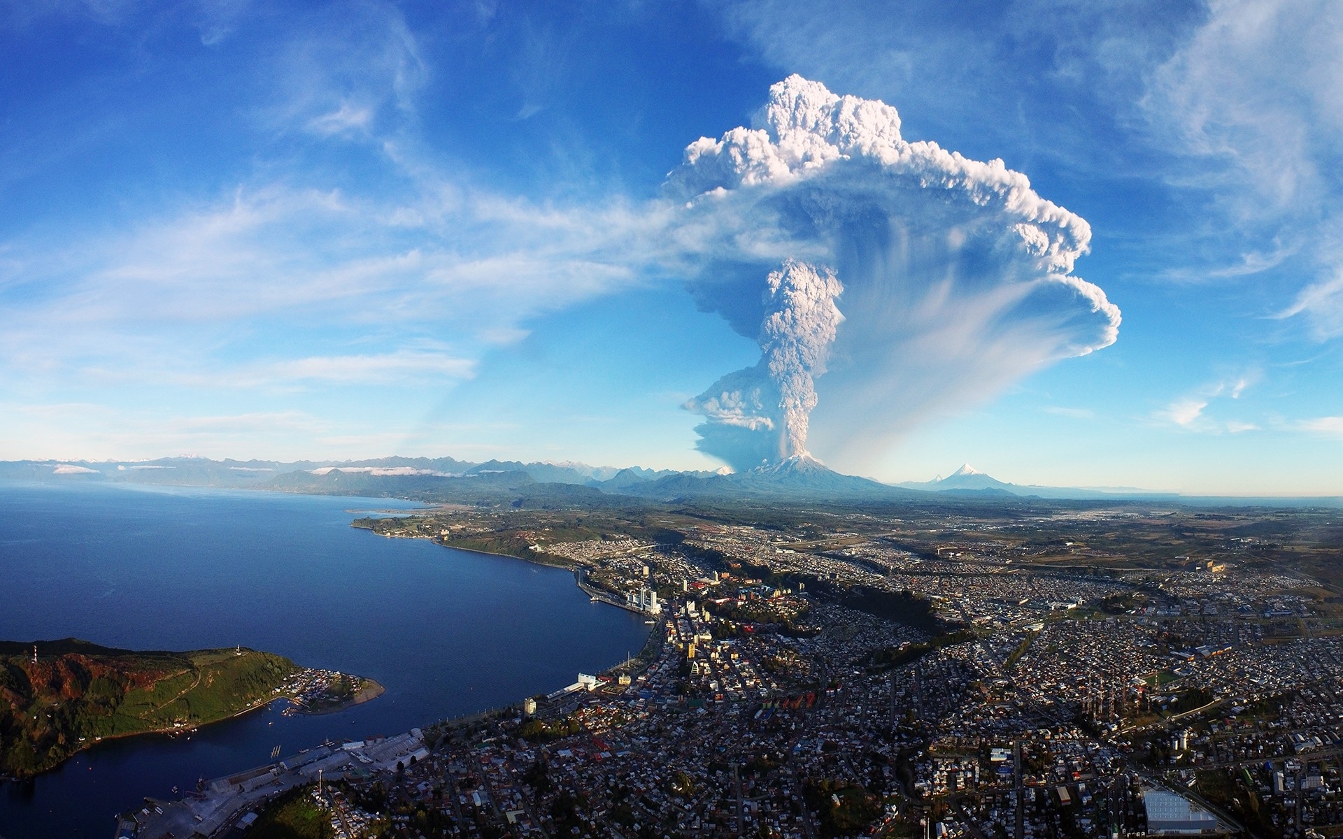 Обои вулкан пепел небо на рабочий стол