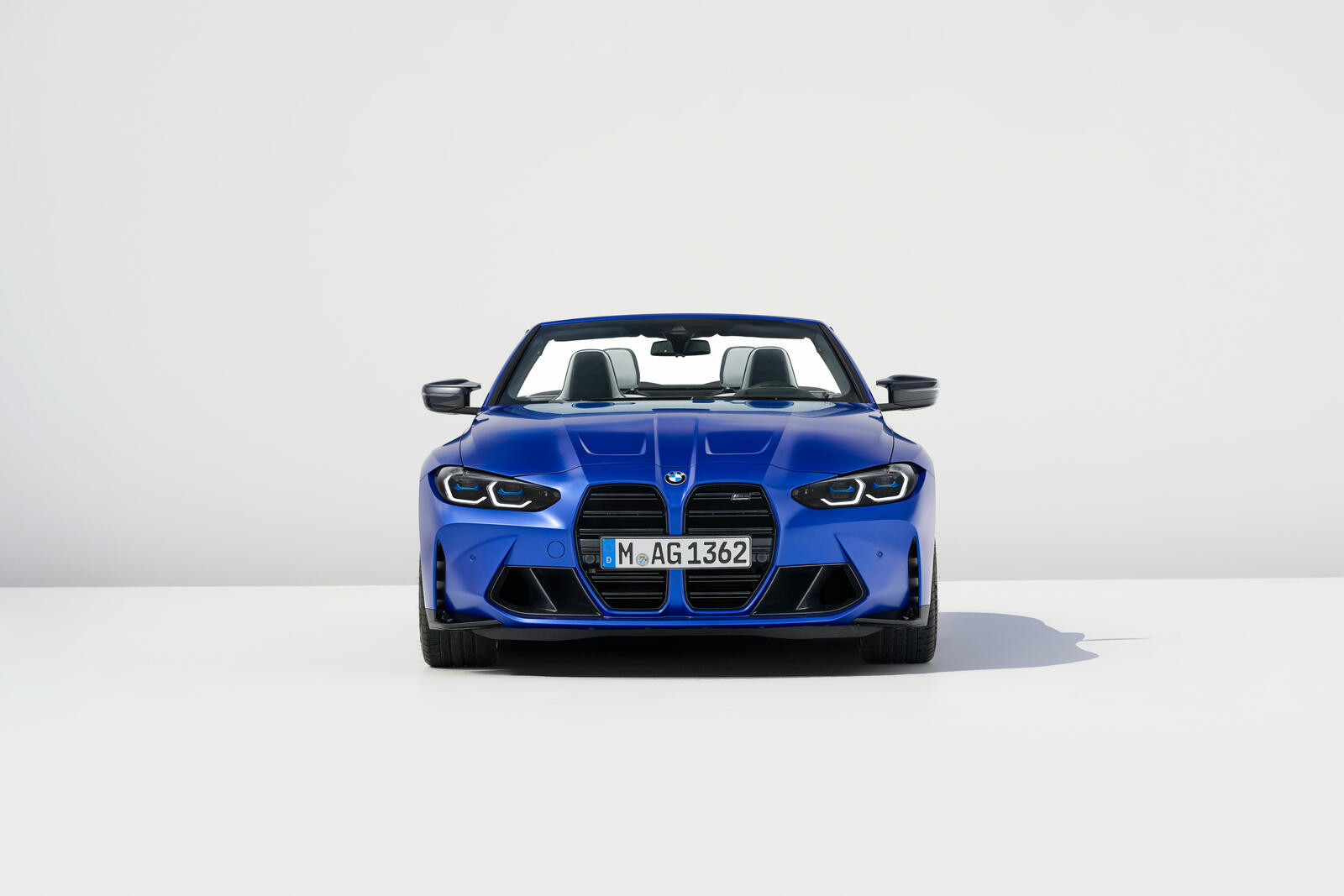 Wallpapers BMW M4 blue cabriolet BMW front on the desktop