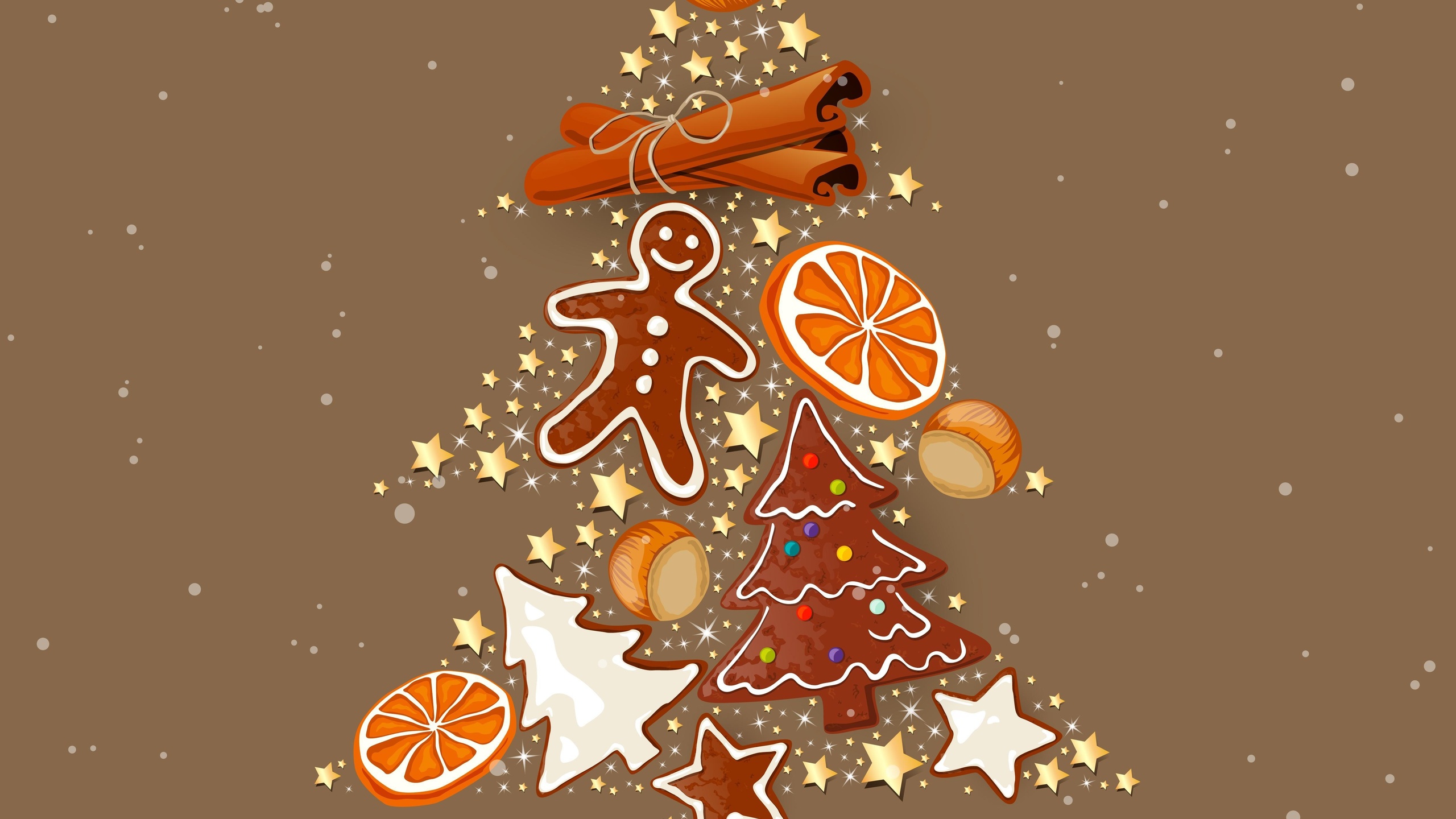 Фото бесплатно новогодняя елка, печенье, сладкое