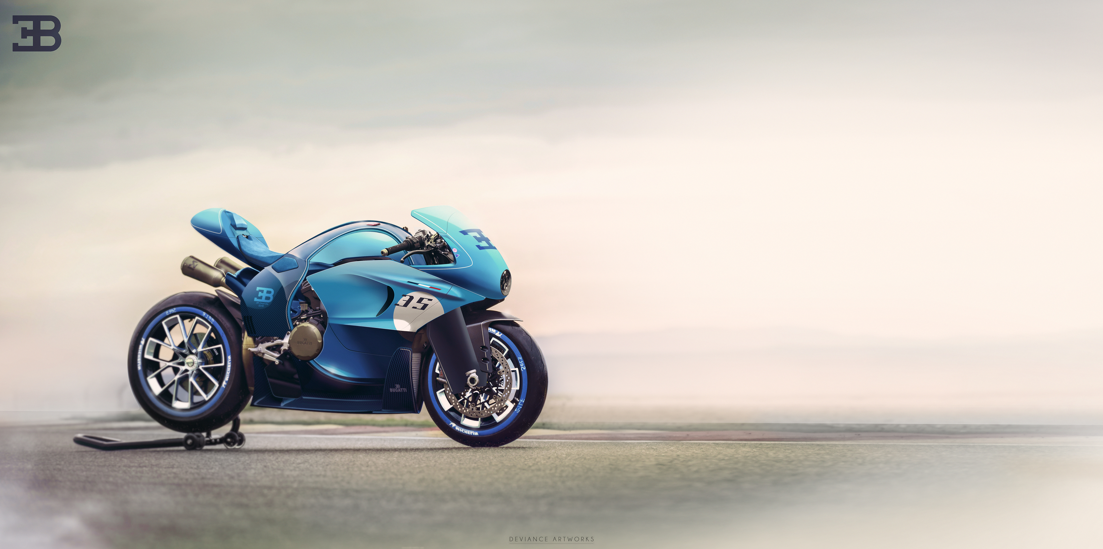 Фото бесплатно Bugatti, мотоциклы, художник