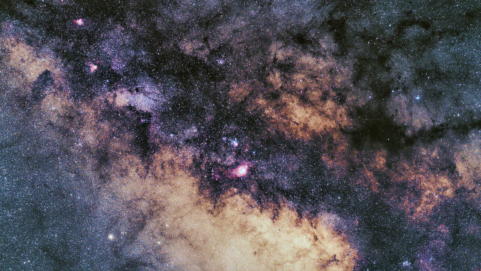 Обои галактика звезда туманность Лагуна на рабочий стол