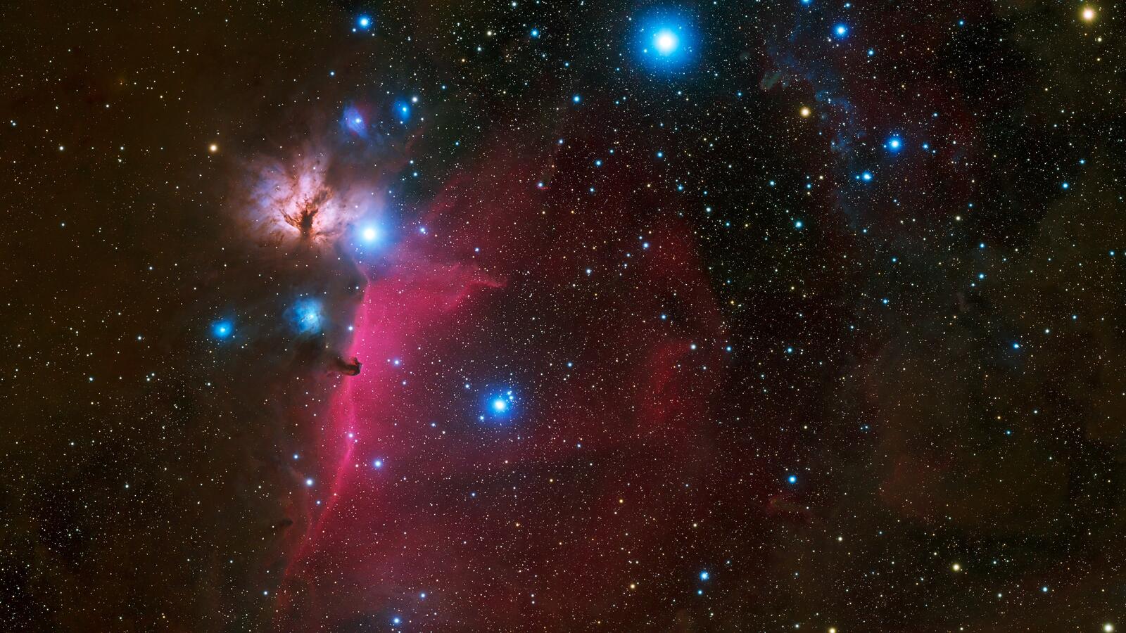 Обои космос звезды красочная туманность на рабочий стол