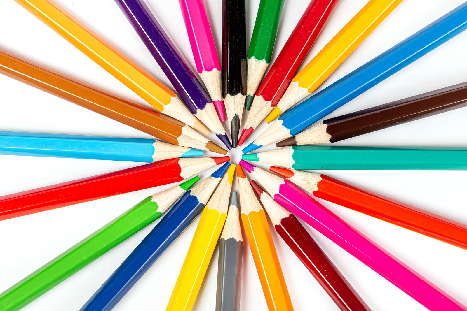Обои разное карандаш многоцветный на рабочий стол