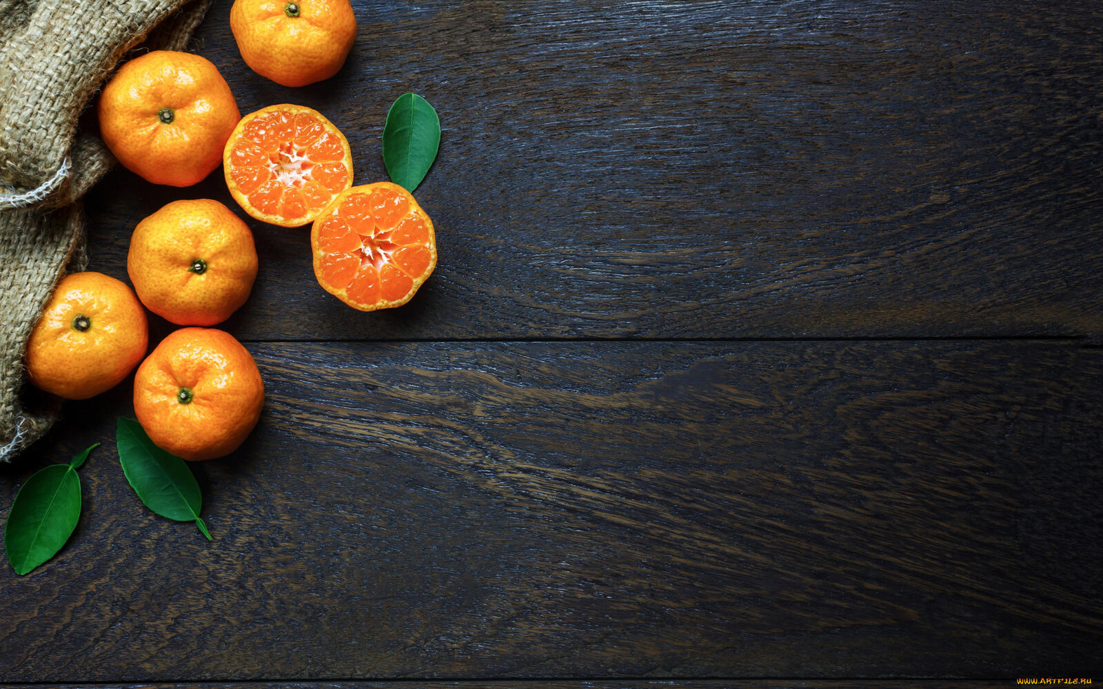 Wallpapers tangerines food slices of tangerines on the desktop