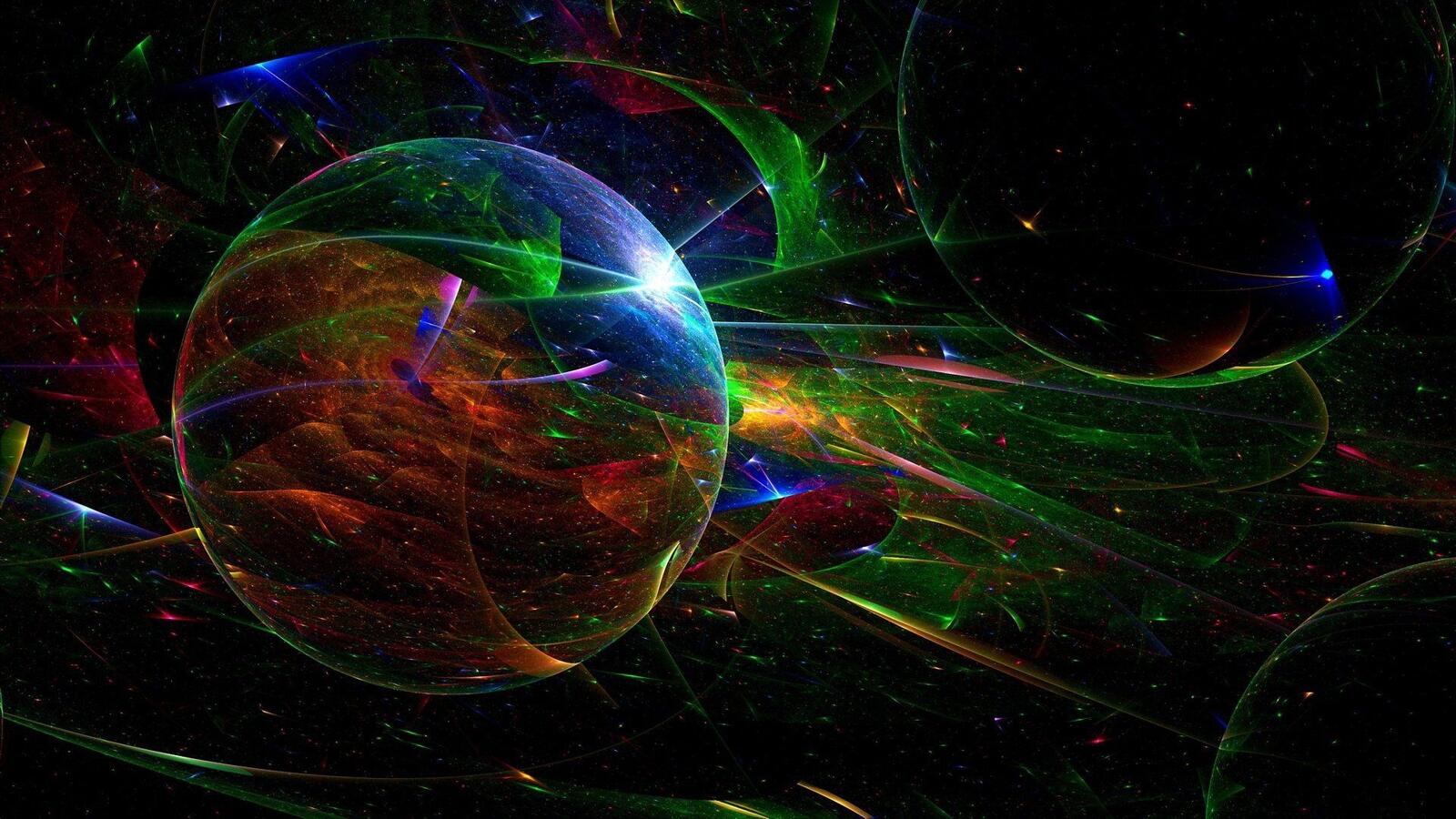 Бесплатное фото Галактический цветной шар