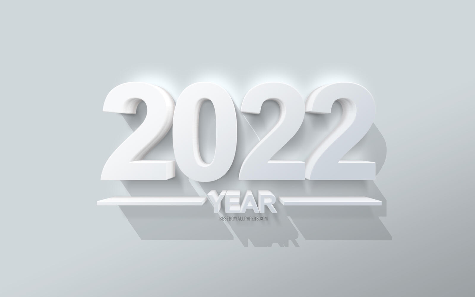 Wallpapers 2022 white happy new year 2022 on the desktop
