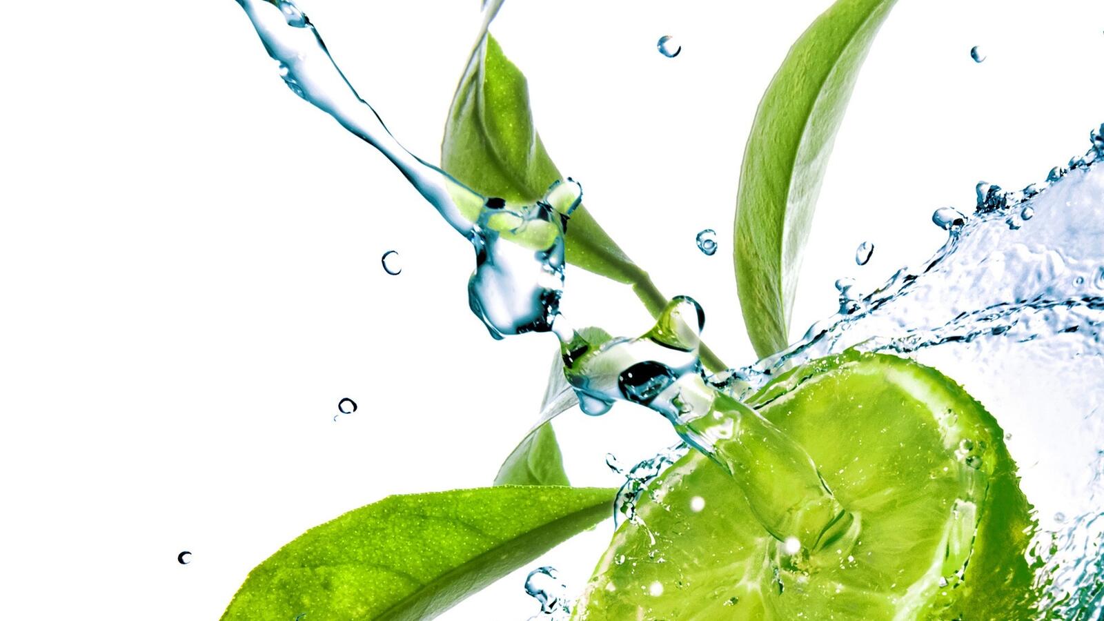 Wallpapers splashes lime water on the desktop