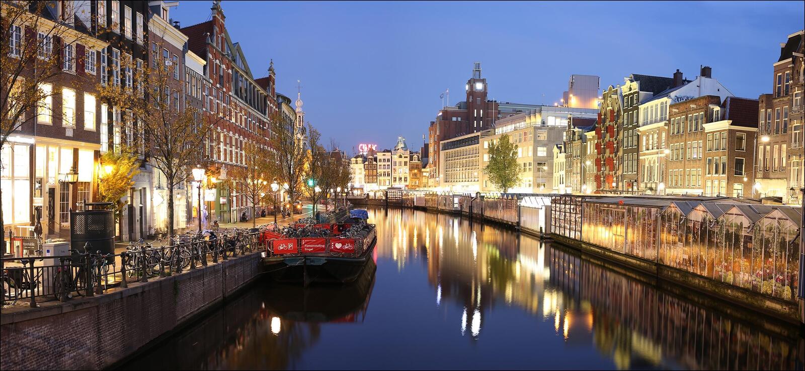 Обои улица канал Нидерланды на рабочий стол