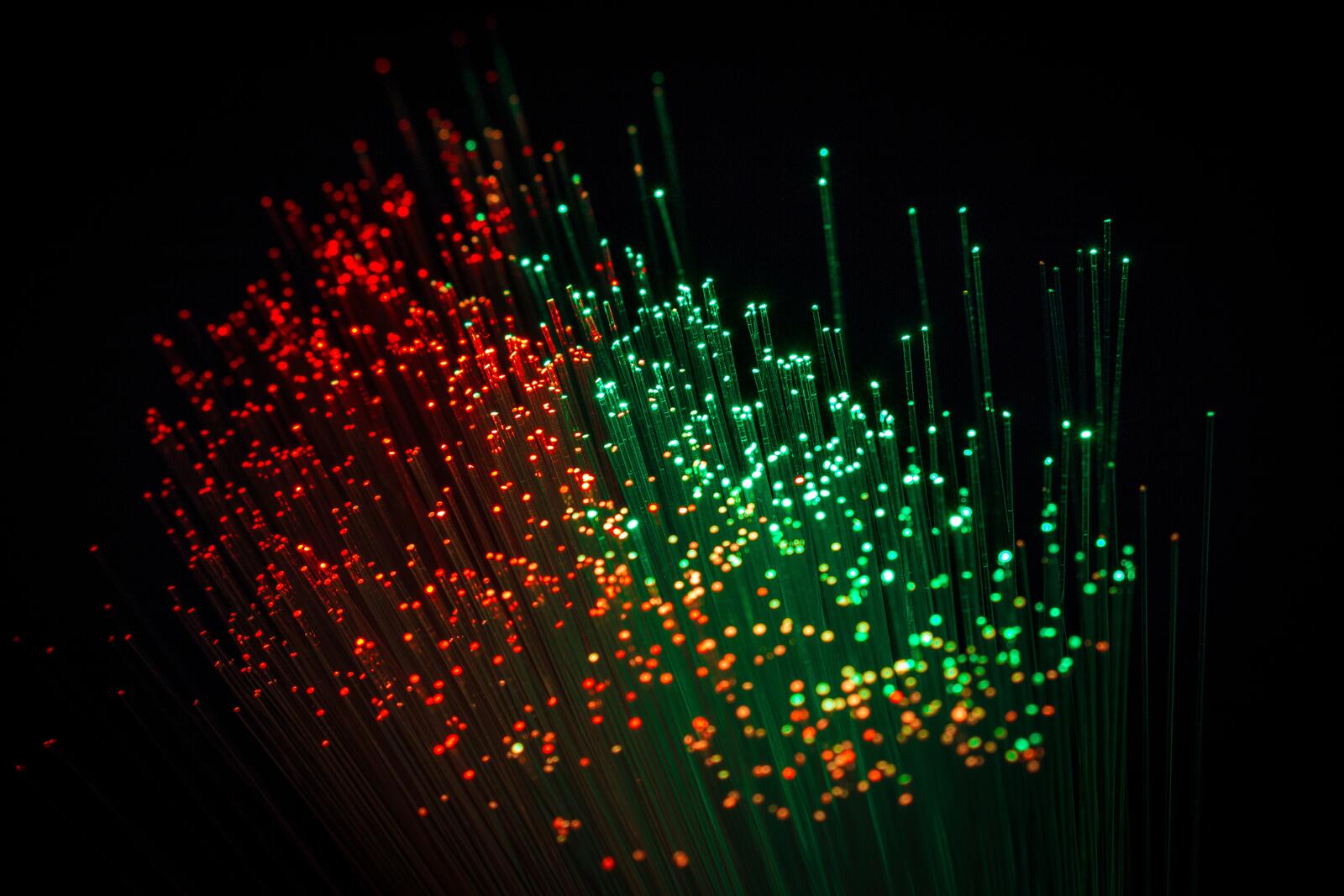 Wallpapers net colorful dots optical fiber on the desktop