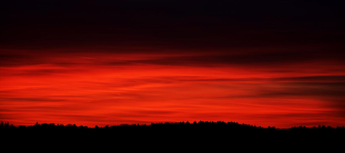 Красный заката солнца
