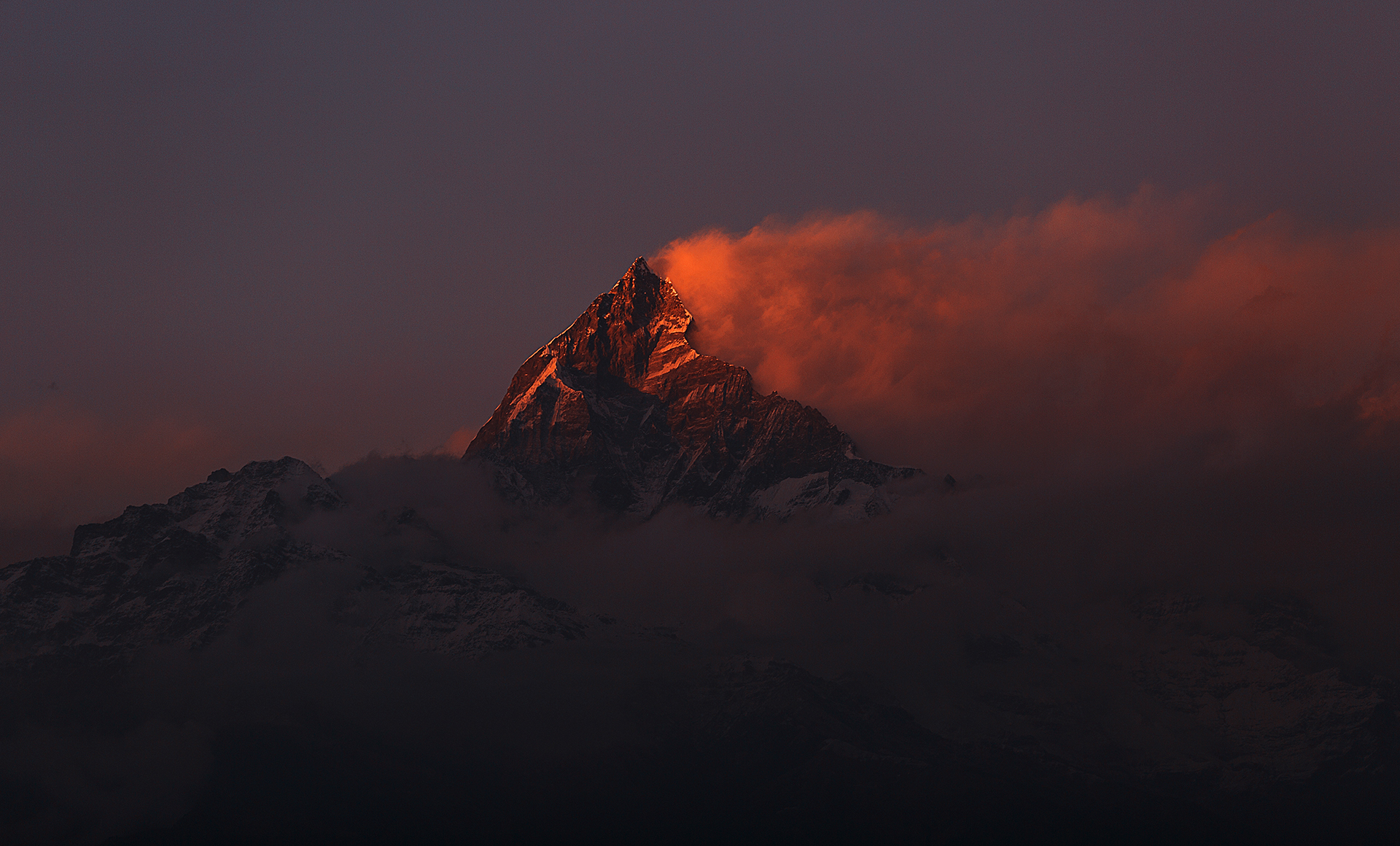 Обои горы Непал ветер на рабочий стол