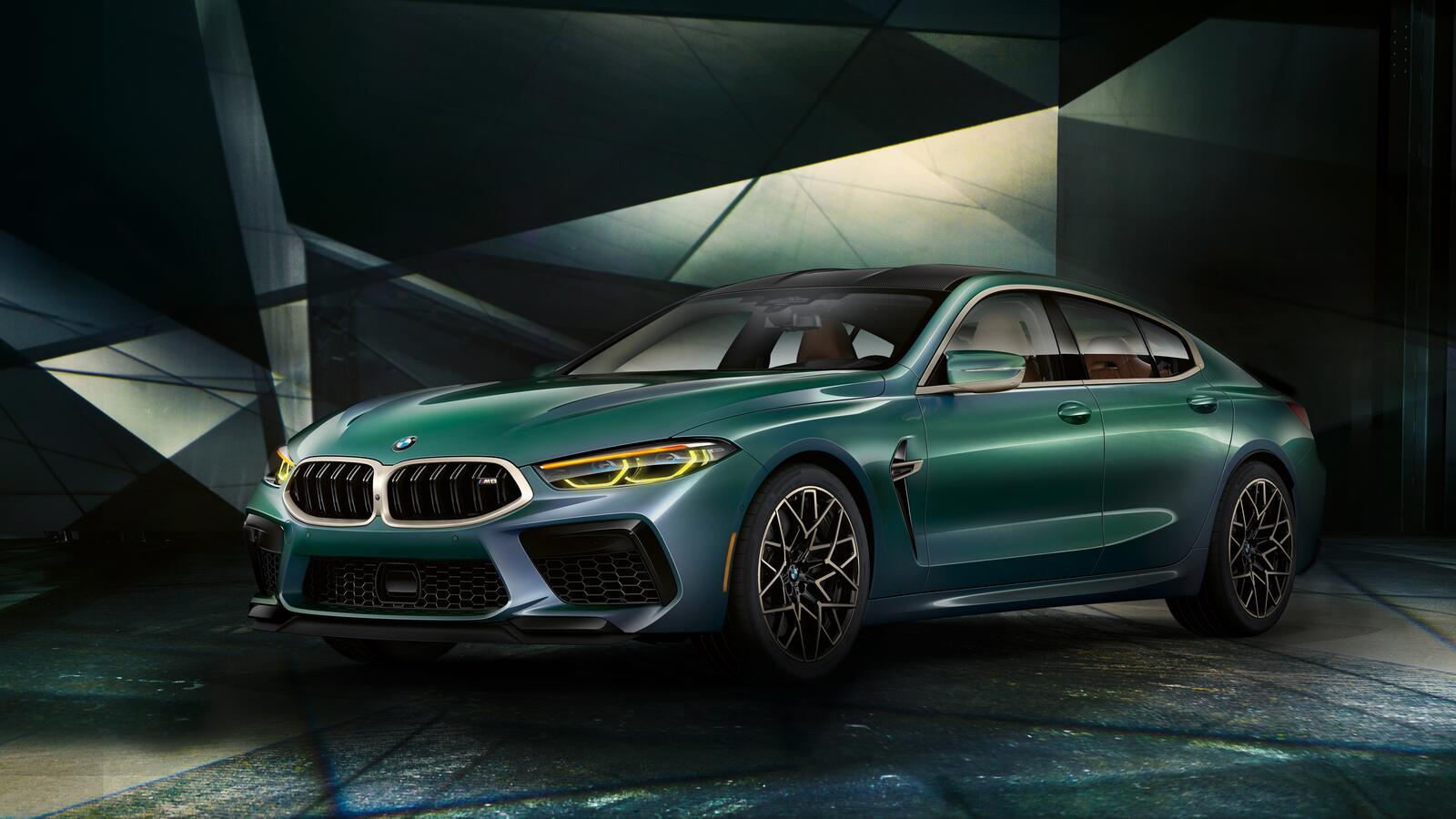 Wallpapers BMW M8 Gran Coupe green luxury cars on the desktop