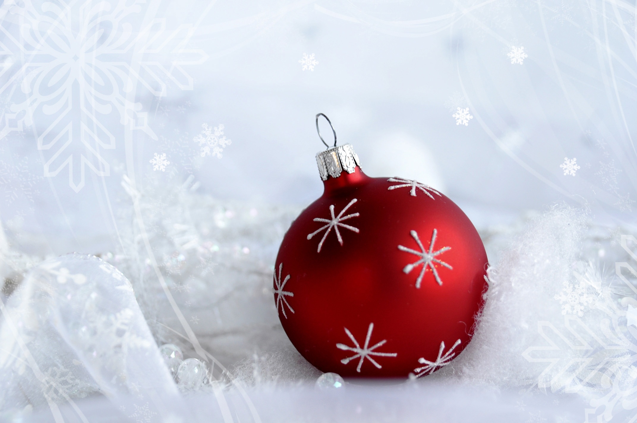 Photo free red bauble, christmas bauble, christmas time