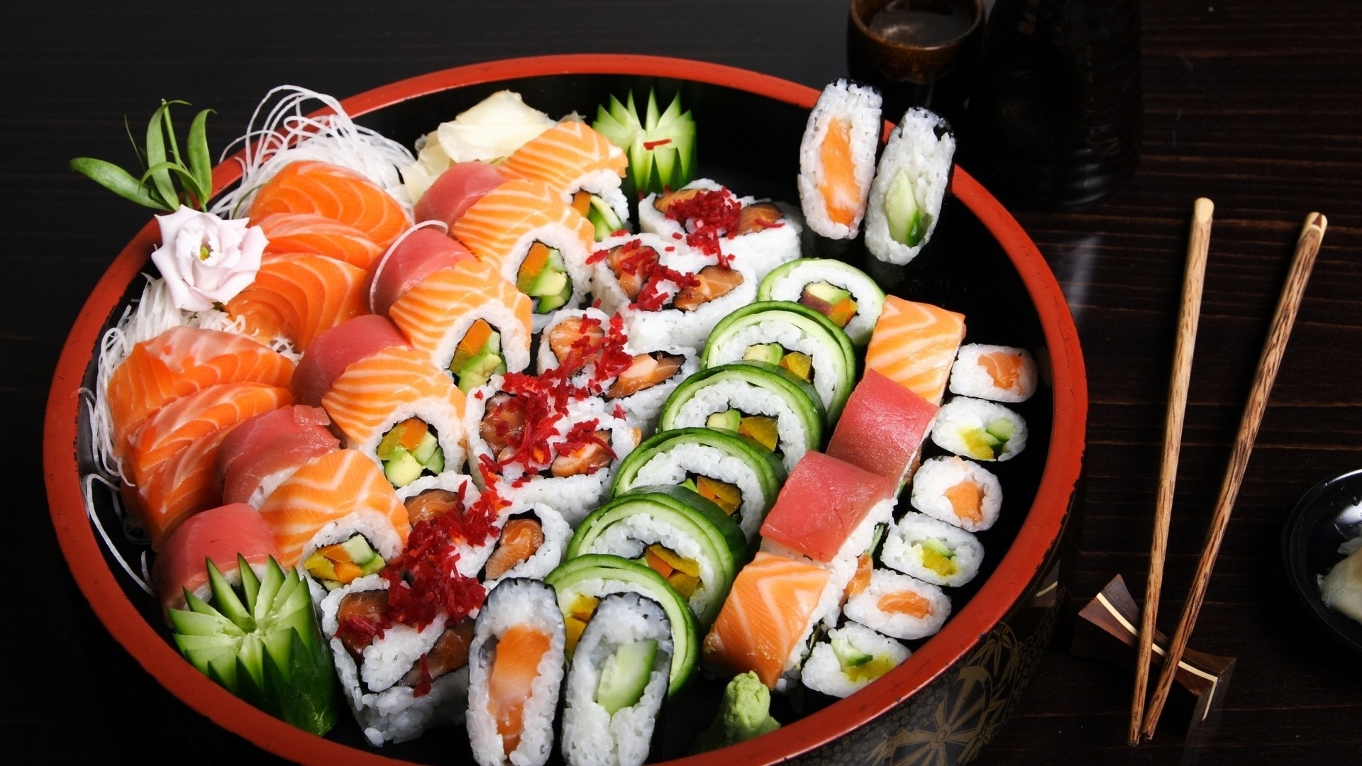 Wallpapers food plate sushi on the desktop