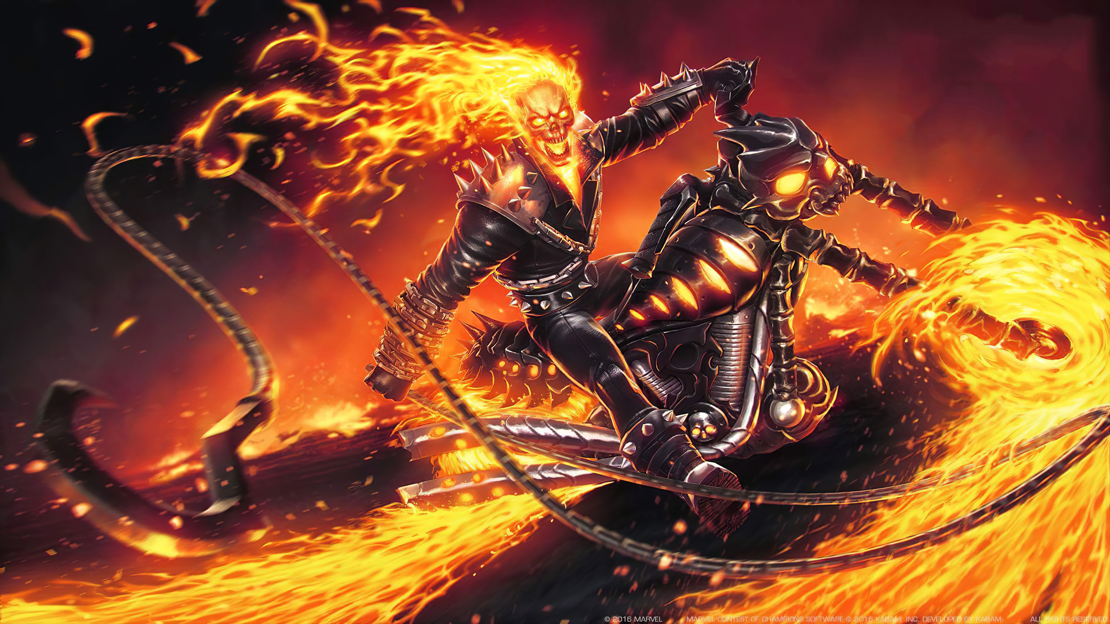 Wallpapers marvel contest of champions ghost rider rendering on the desktop