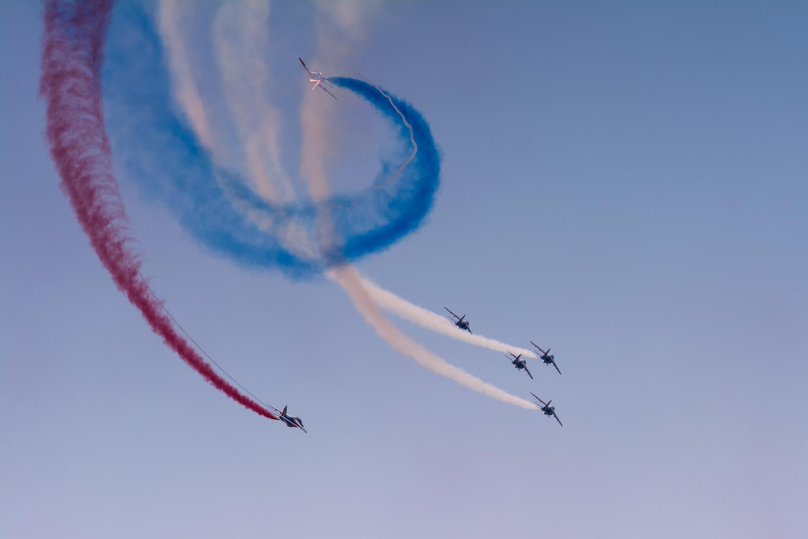 Wallpapers aircraft air show Patrouille de France on the desktop